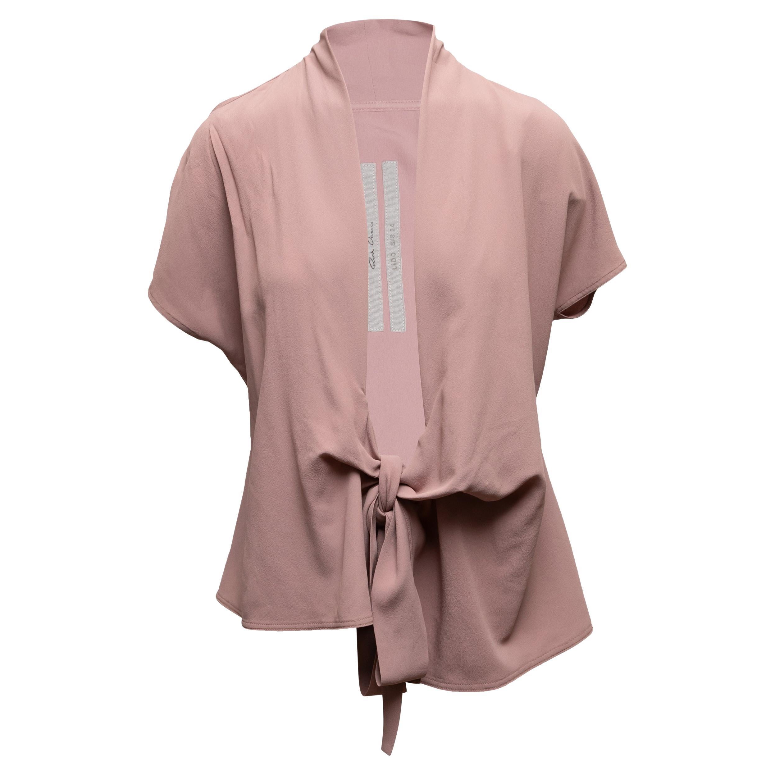 Dusty Pink Rick Owens Spring/Summer 2024 Short Sleeve Top Size US S