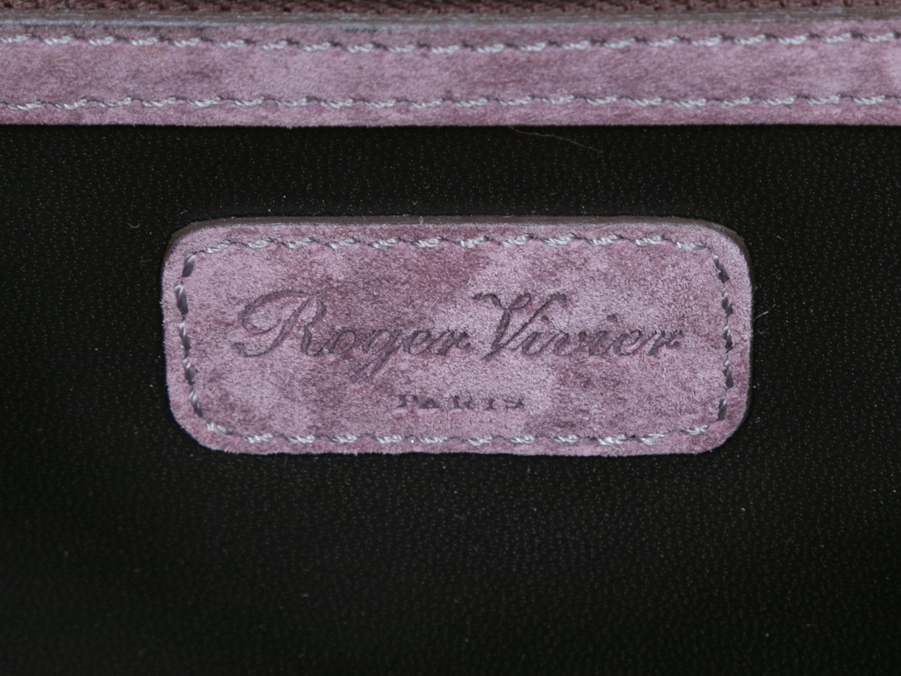 Pochette en daim violet Roger Vivier en vente 5