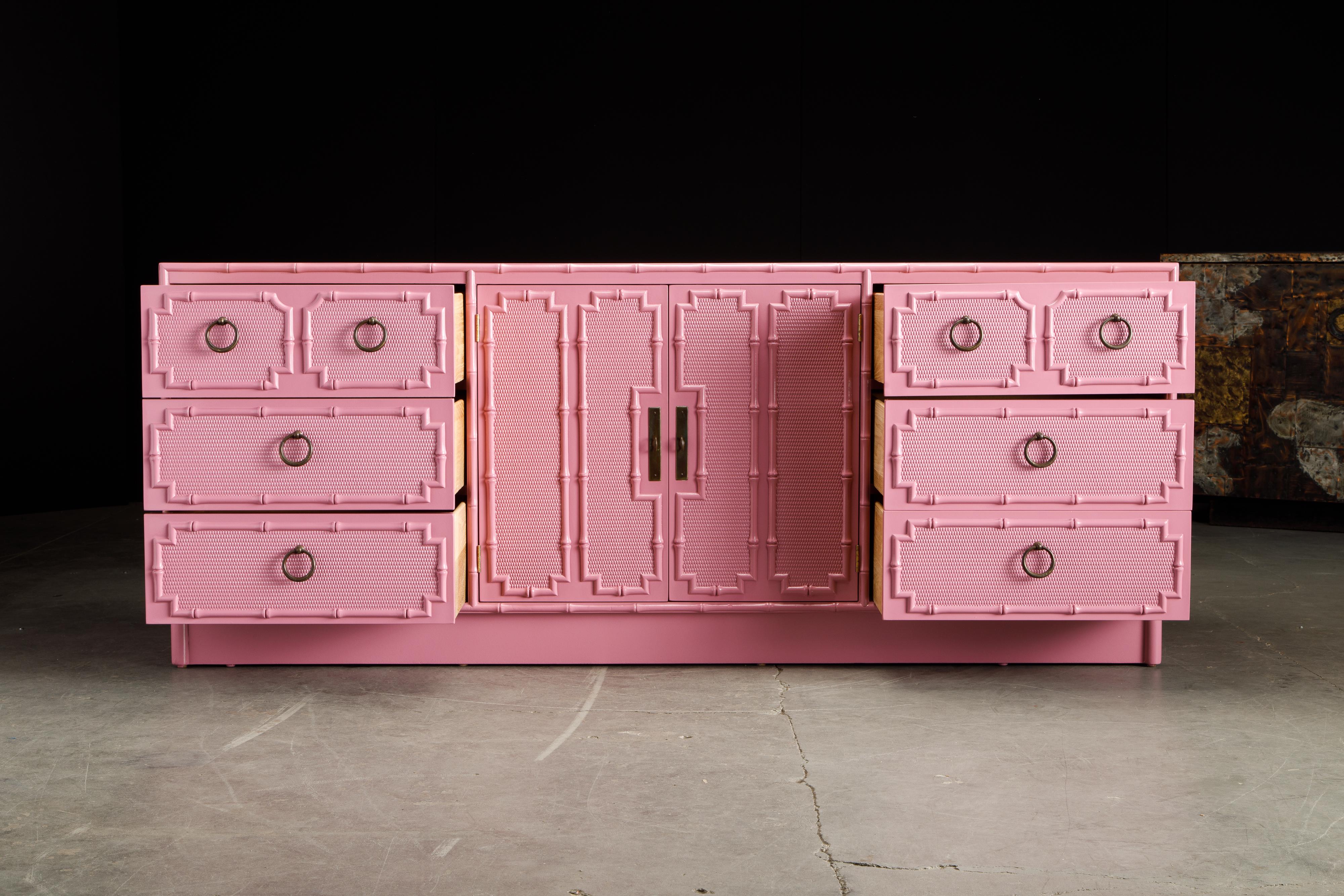pink bamboo dresser