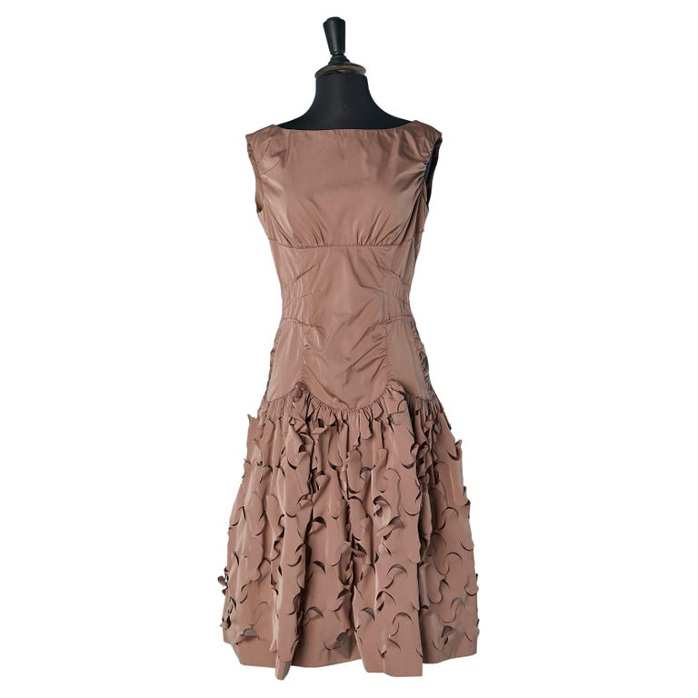 sachin and babi light blue dress Dusty rose sleeveless cocktail dress with laser cut Nina RICCI New with tag  For Sale at 1stDibs