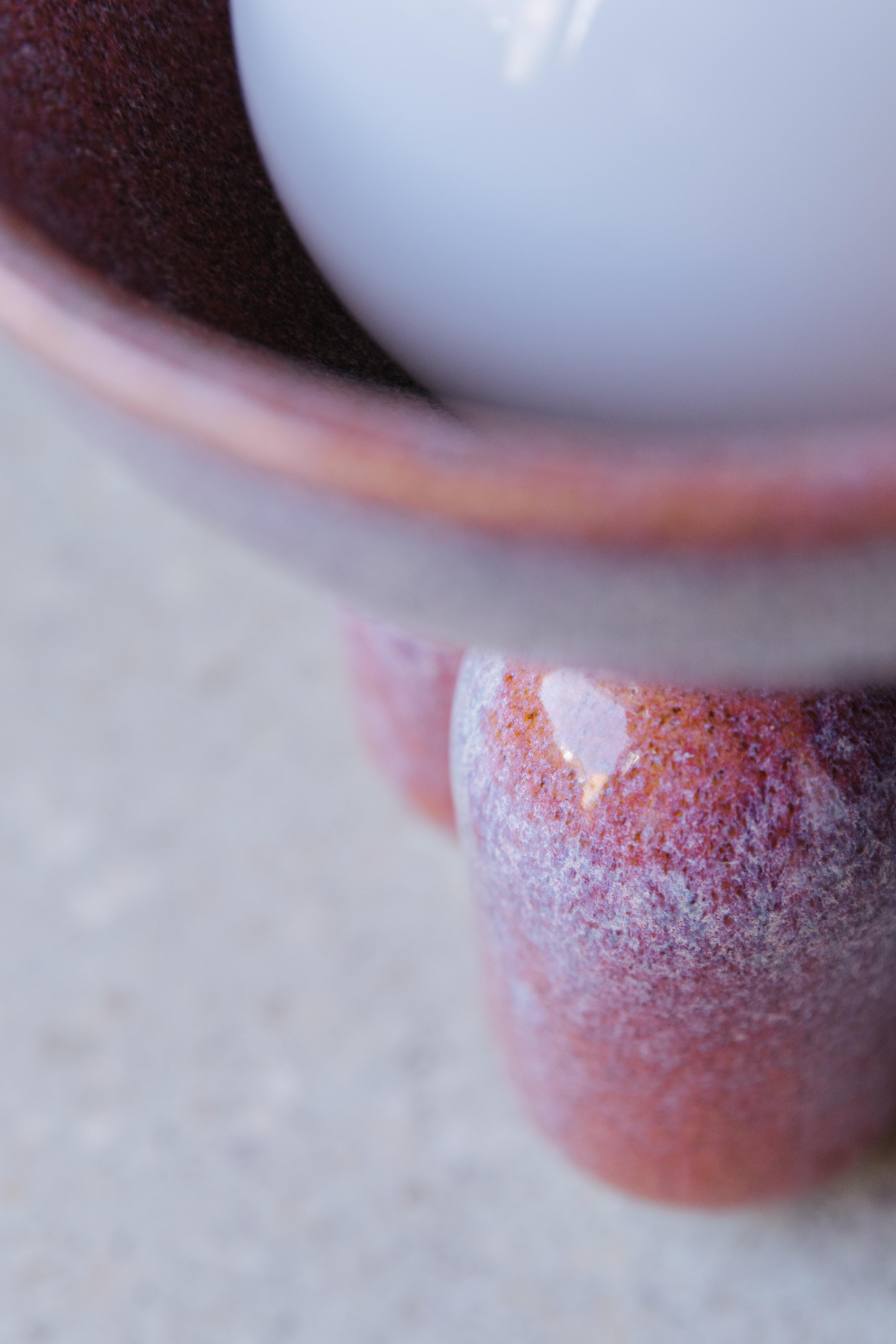 Other Dusty Rose Small Half Sphere Lamp by Lisa Allegra For Sale