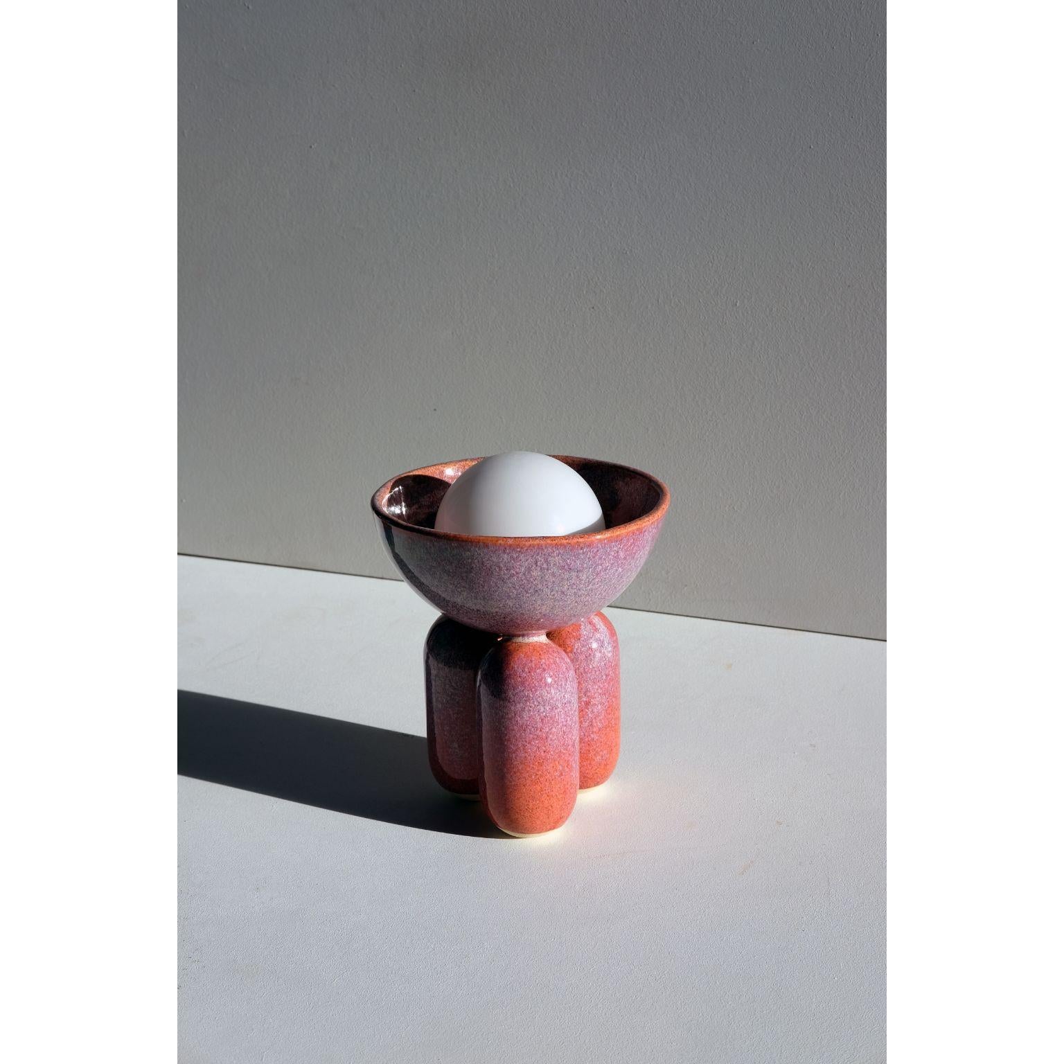 Dusty Rose Small Half Sphere Lamp by Lisa Allegra In New Condition For Sale In Geneve, CH