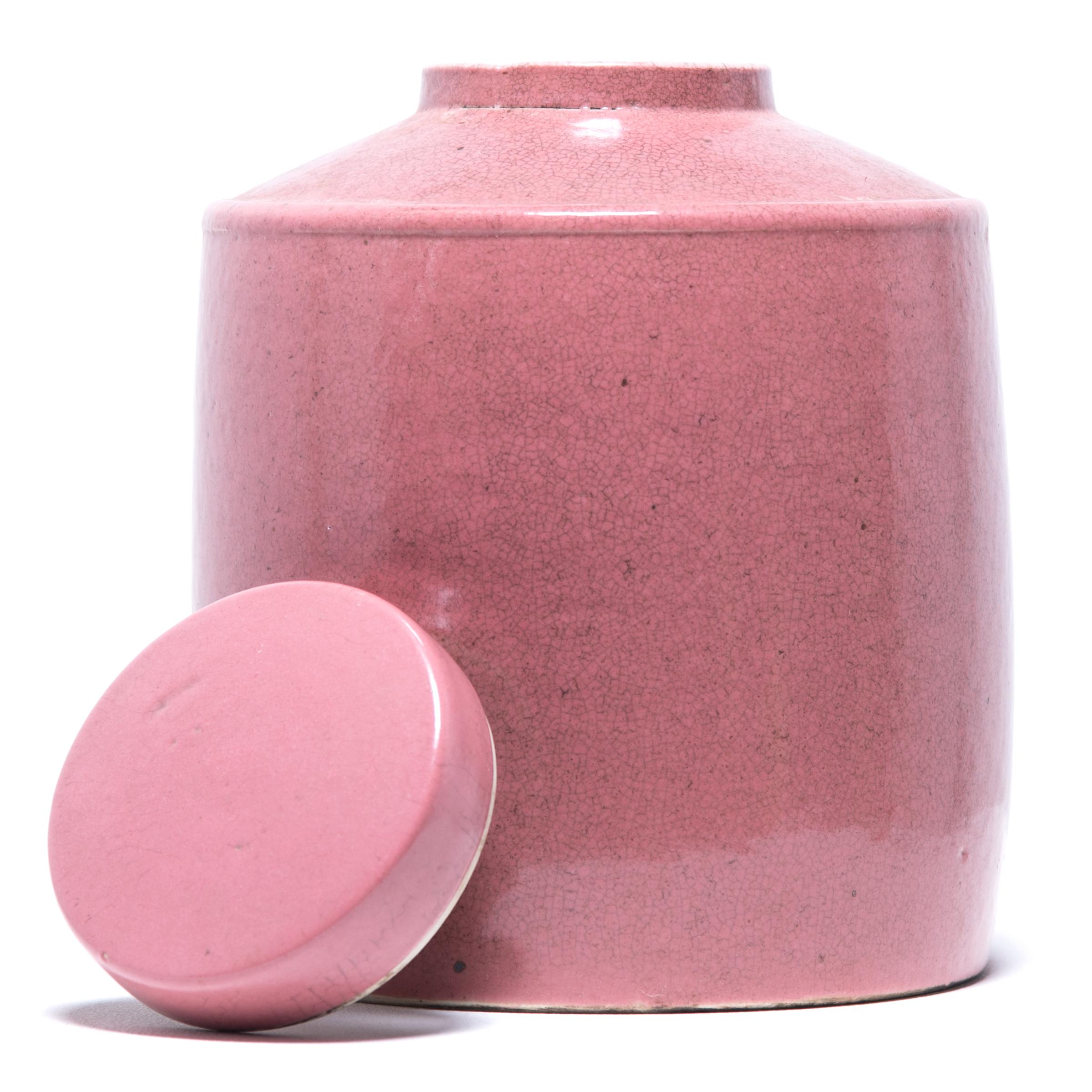 Dusty Rose Tea Shop Jar In Good Condition In Chicago, IL