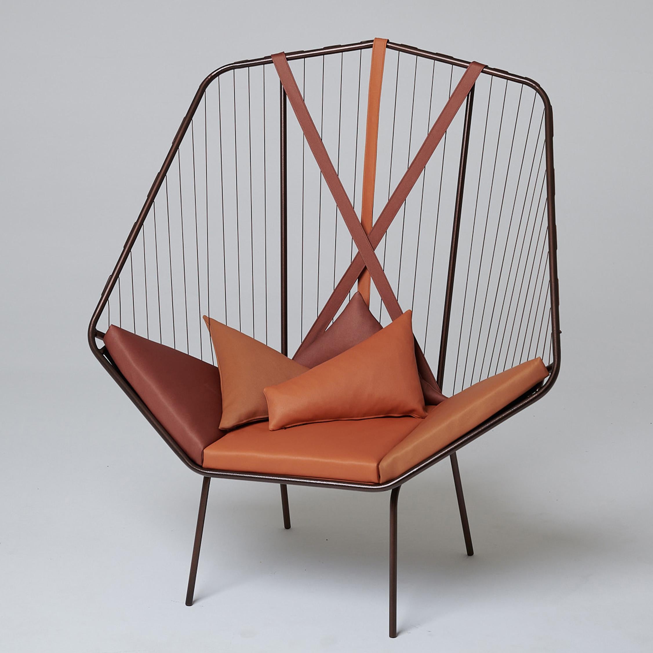 Dusty Steel Angle 7 Modern, Minimal Outdoor POOL Deck Chair (Minimalistisch) im Angebot