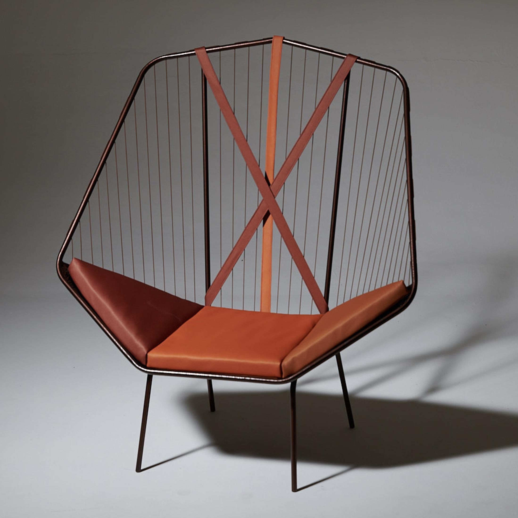 Dusty Steel Angle 7 Modern, Minimal Outdoor POOL Deck Chair (Südafrikanisch) im Angebot