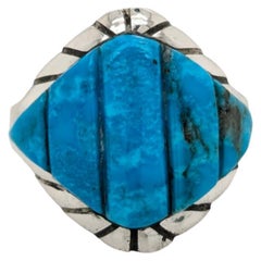 Dusty Trails Turquoise Ring: Sterling Silver Design by Rob Sherman