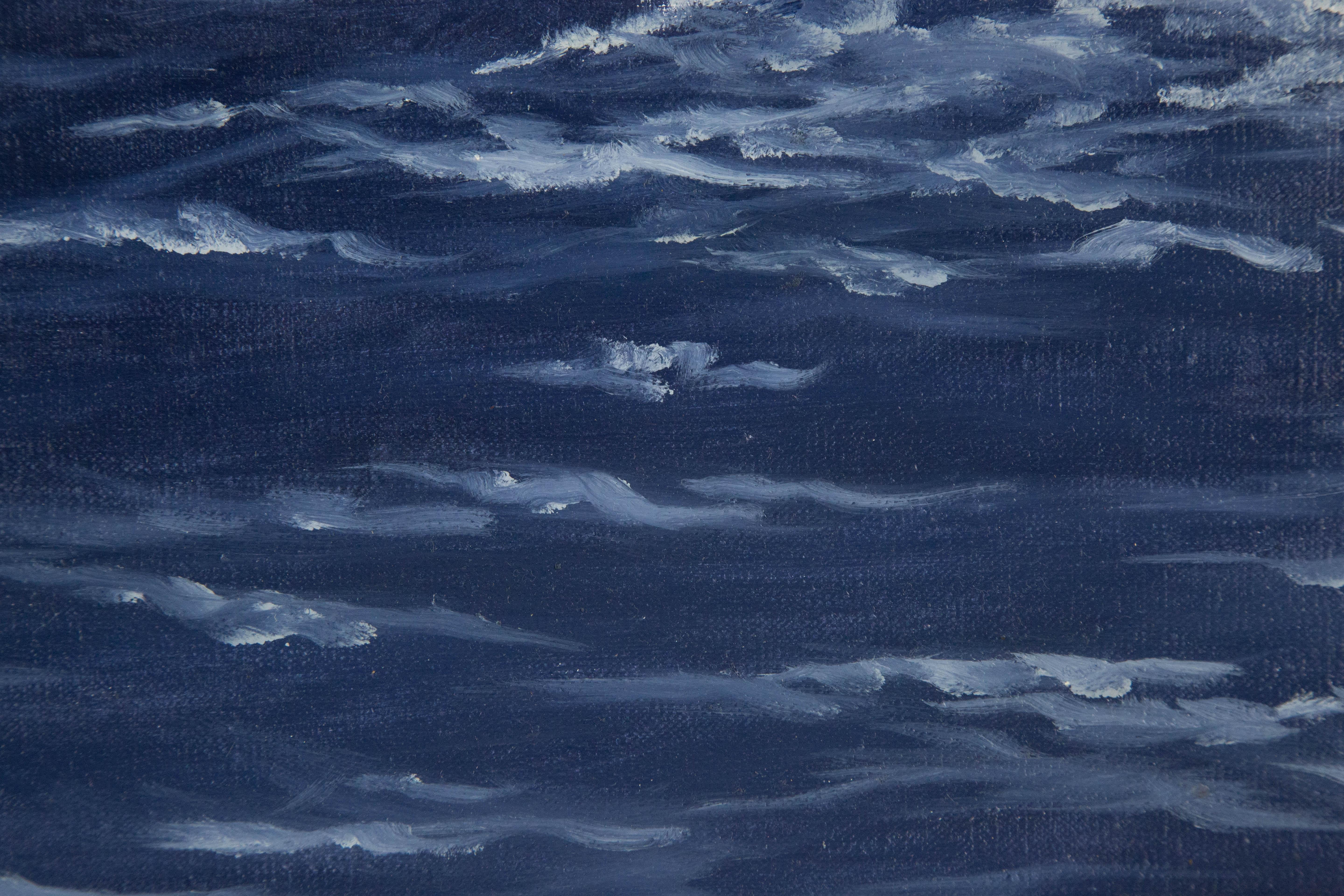 Dutao Wang Tier Original Mixed Media „Ice Mountain And Whale Tail“ Original Mixed Media im Angebot 6