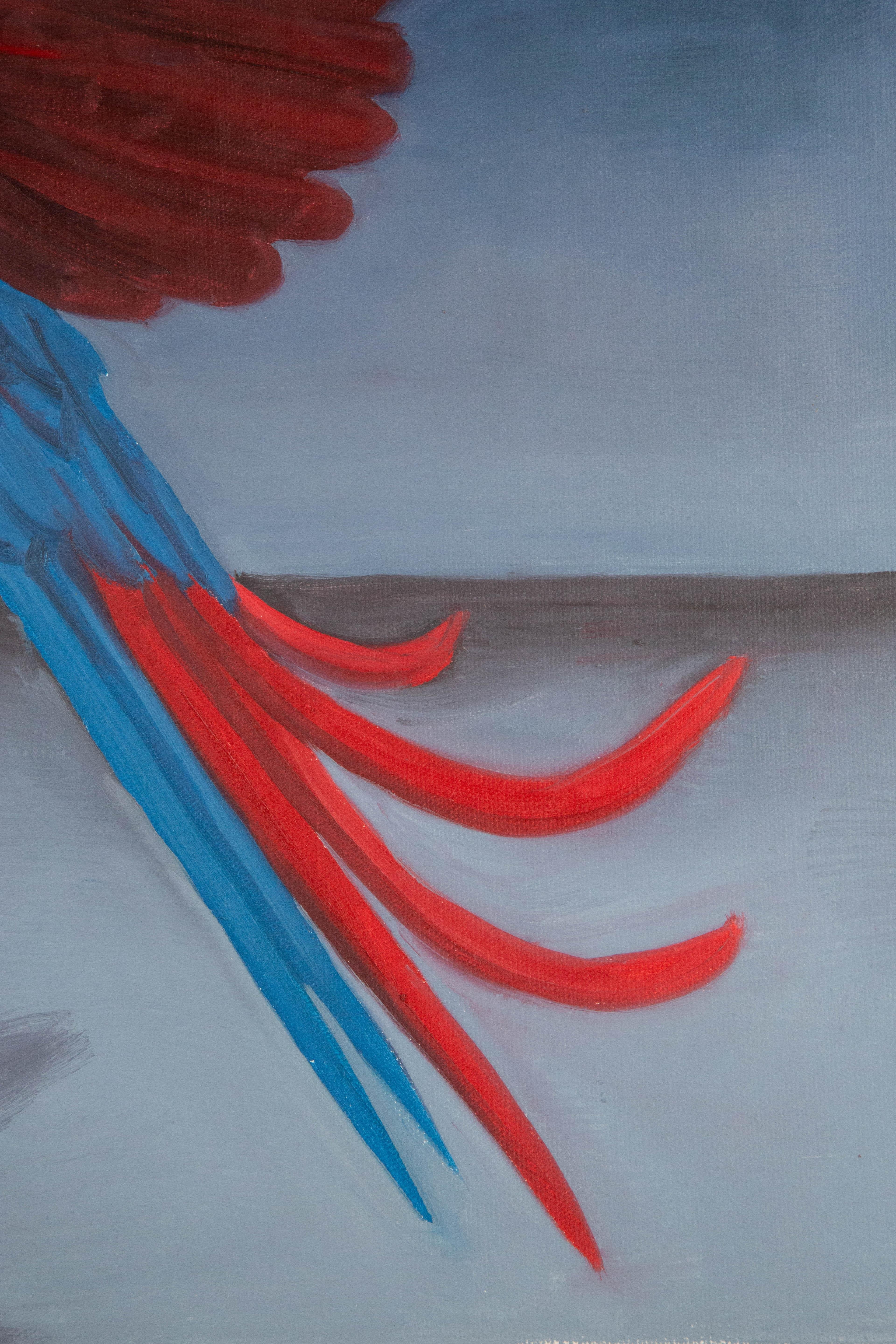 Dutao Wang Tier Original Ölgemälde auf Leinwand „ Papagei III“ im Angebot 4