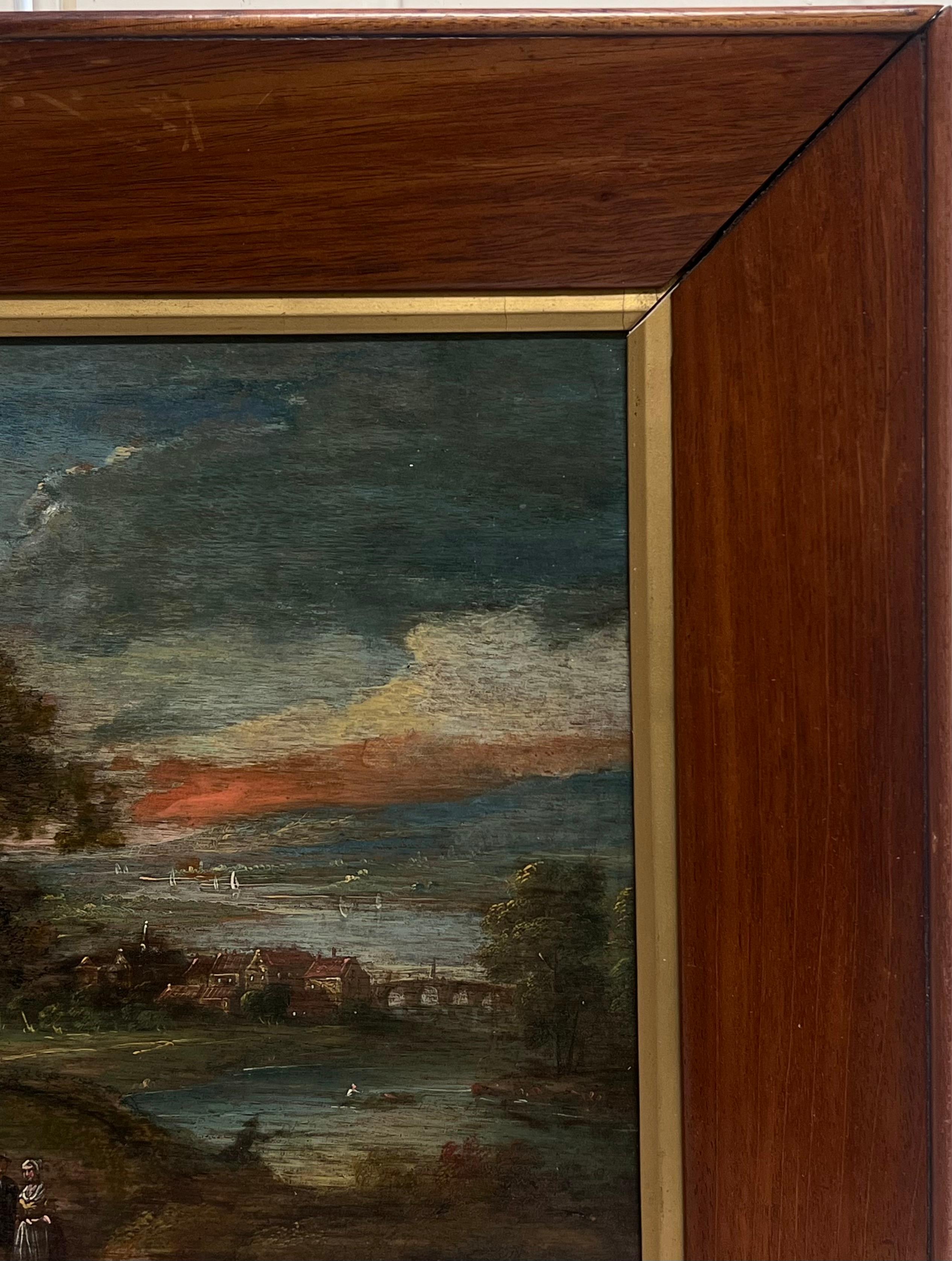 Figuren in der Landschaft
Holländische Schule, 17. Jahrhundert
Öl auf Holzplatte, gerahmt in antikem Holzrahmen
Gerahmt: 14,5 x 17 Zoll
Tafel : 10 x 12 Zoll
Provenienz: Privatsammlung, England
Condit: sehr guter Zustand

Für weitere Informationen