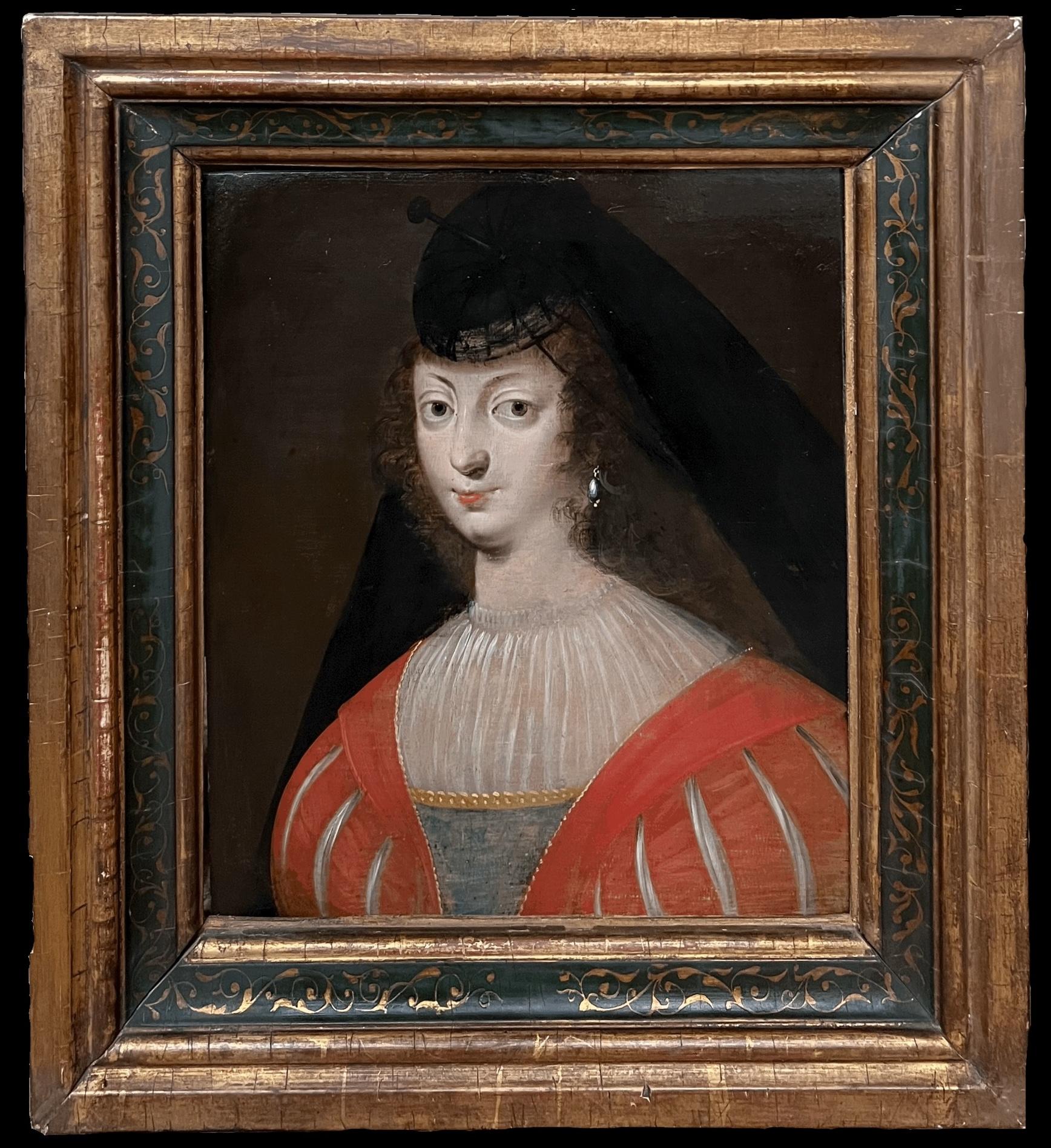 Dutch 17th Century Figurative Painting - Fine 17th Century Dutch Old Master Oil on Cradled Panel Portrait of Young Lady
