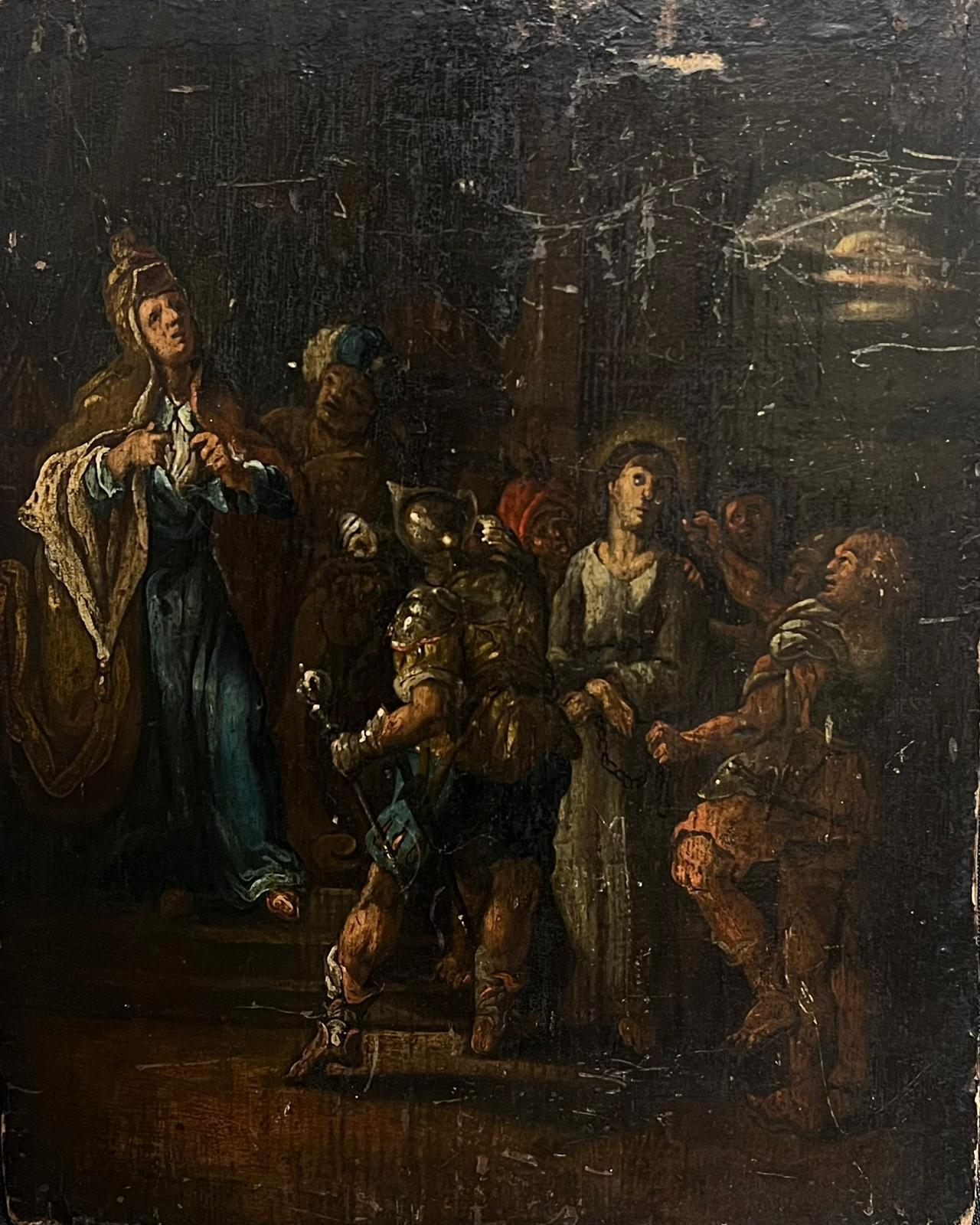 Feine Qualität 17. Jahrhundert holländischen alten Meister Öl auf Holz Panel Trial von Christus