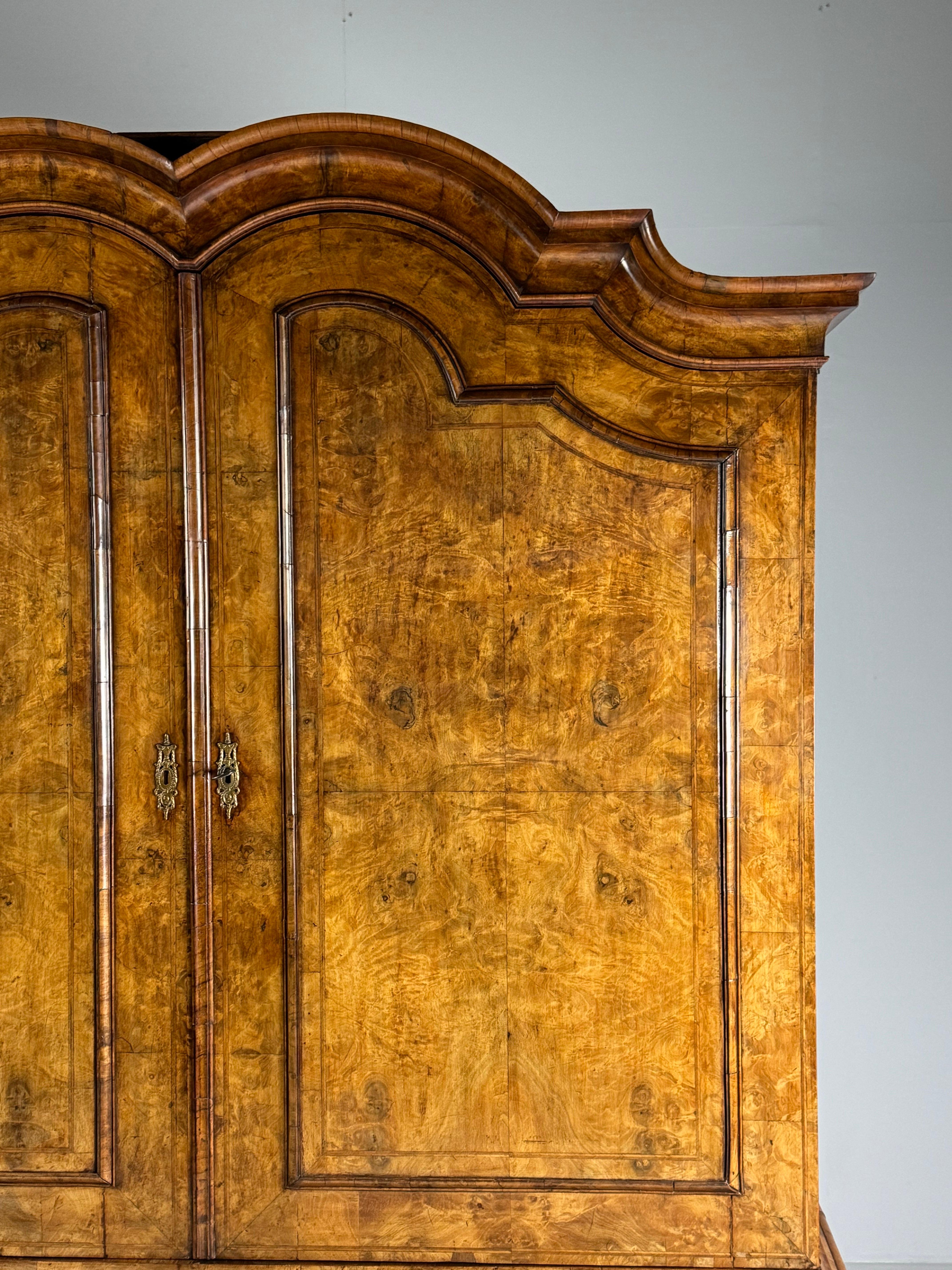 18th Century Dutch 18th century Burr Walnut Cabinet For Sale