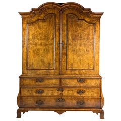 Dutch 18th century Burr Walnut Cabinet