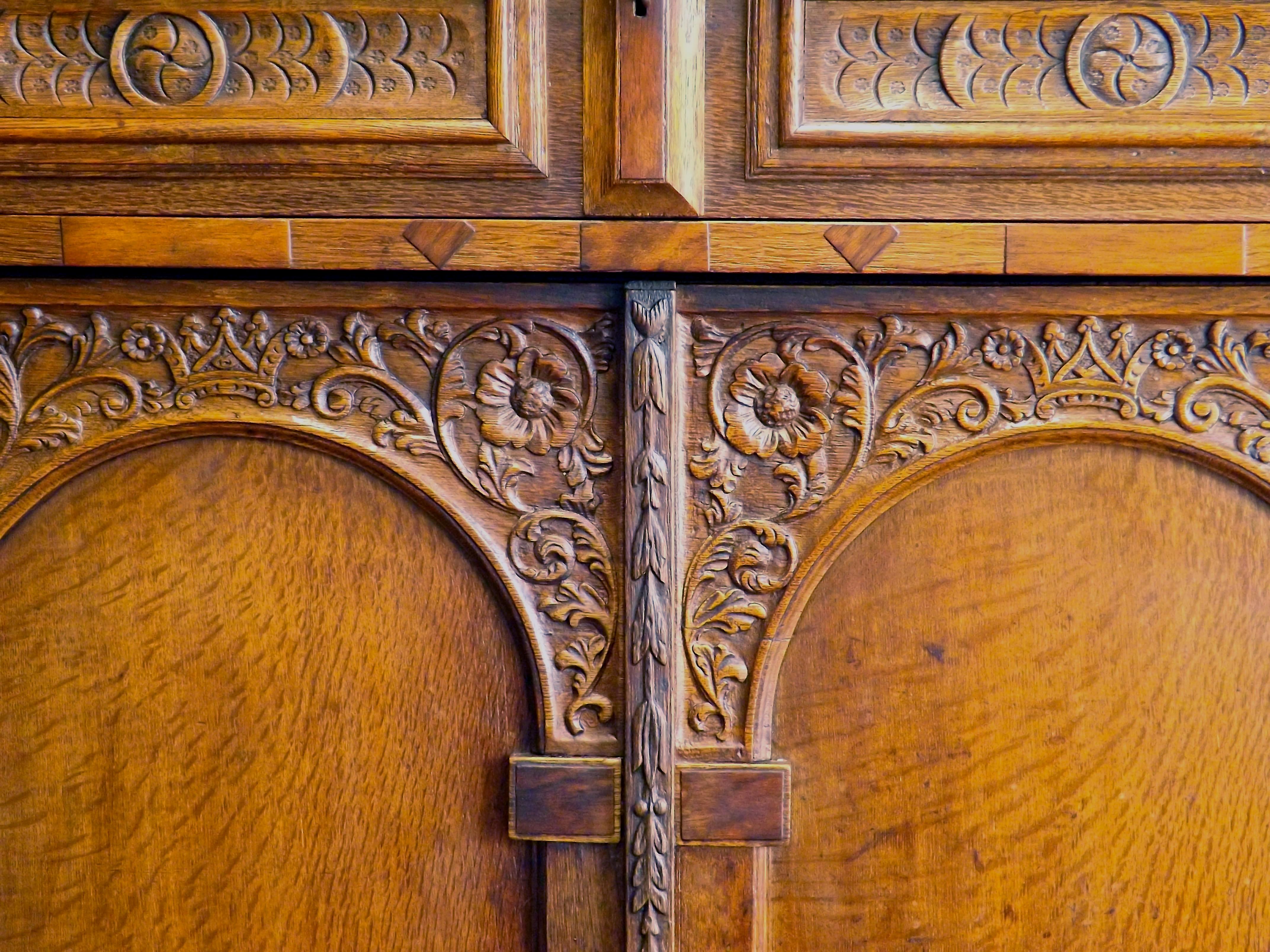Regency Dutch 18th Century Carved Cabinet For Sale