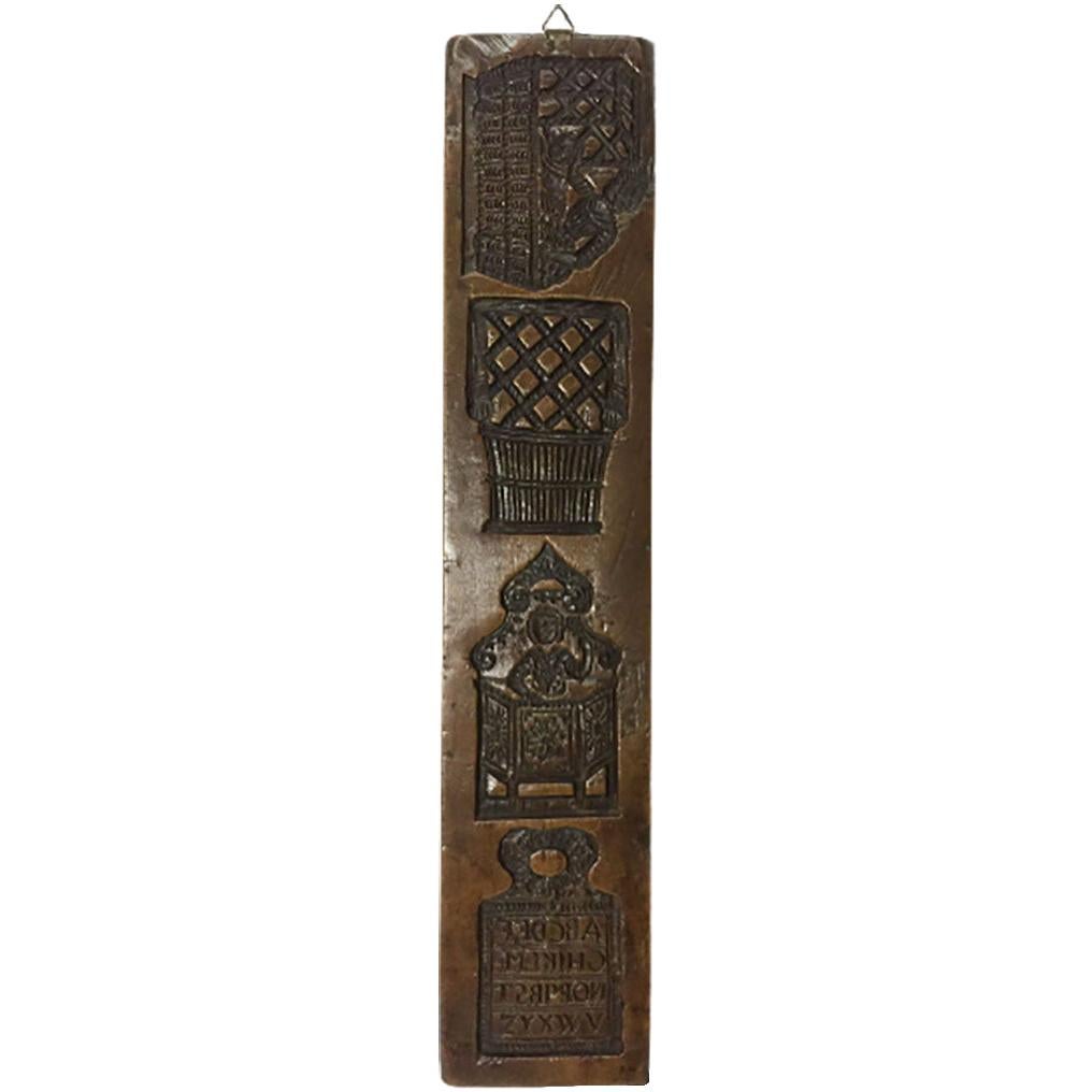 Dutch 18th Century Gingerbread Wooden Mould For Sale