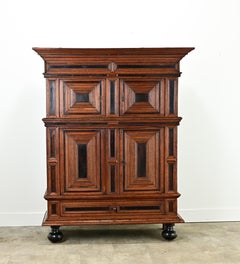 Dutch 18th Century Oak & Ebonized Armoire