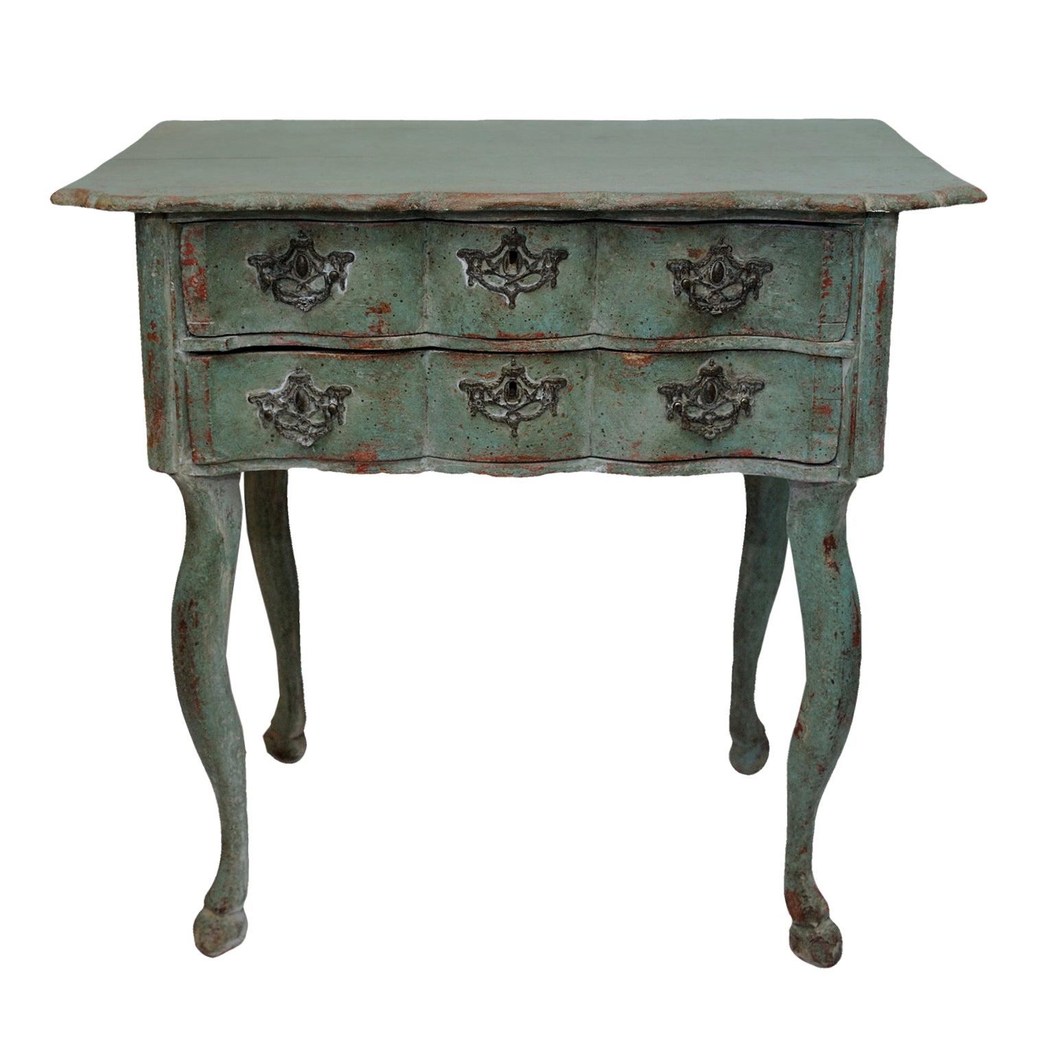 Dutch 18th Century Serpentine Painted Side Table, circa 1760 For Sale