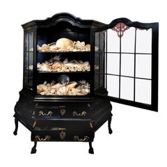 Dutch 18th Century Style Ebonized Cabinet, circa 1860