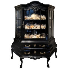 Dutch 18th Century Style Ebonized Cabinet, circa 1860