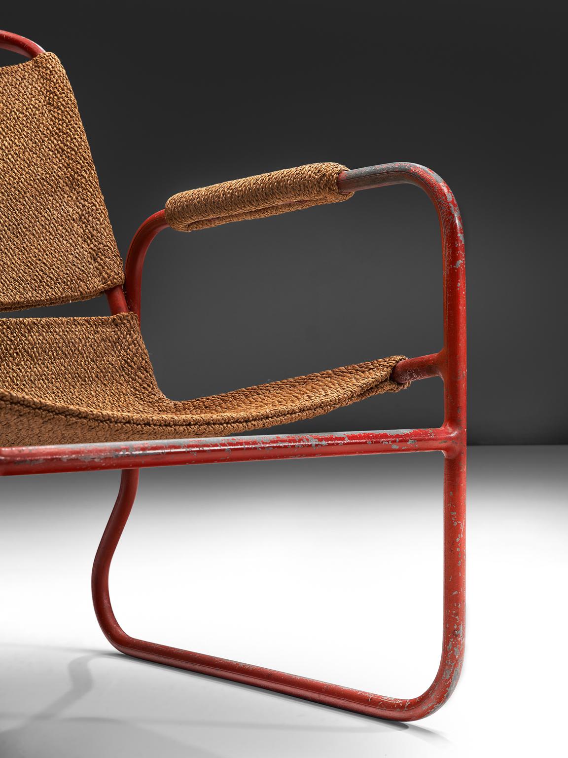 Dutch 1930s Tubular Lounge Chair 2