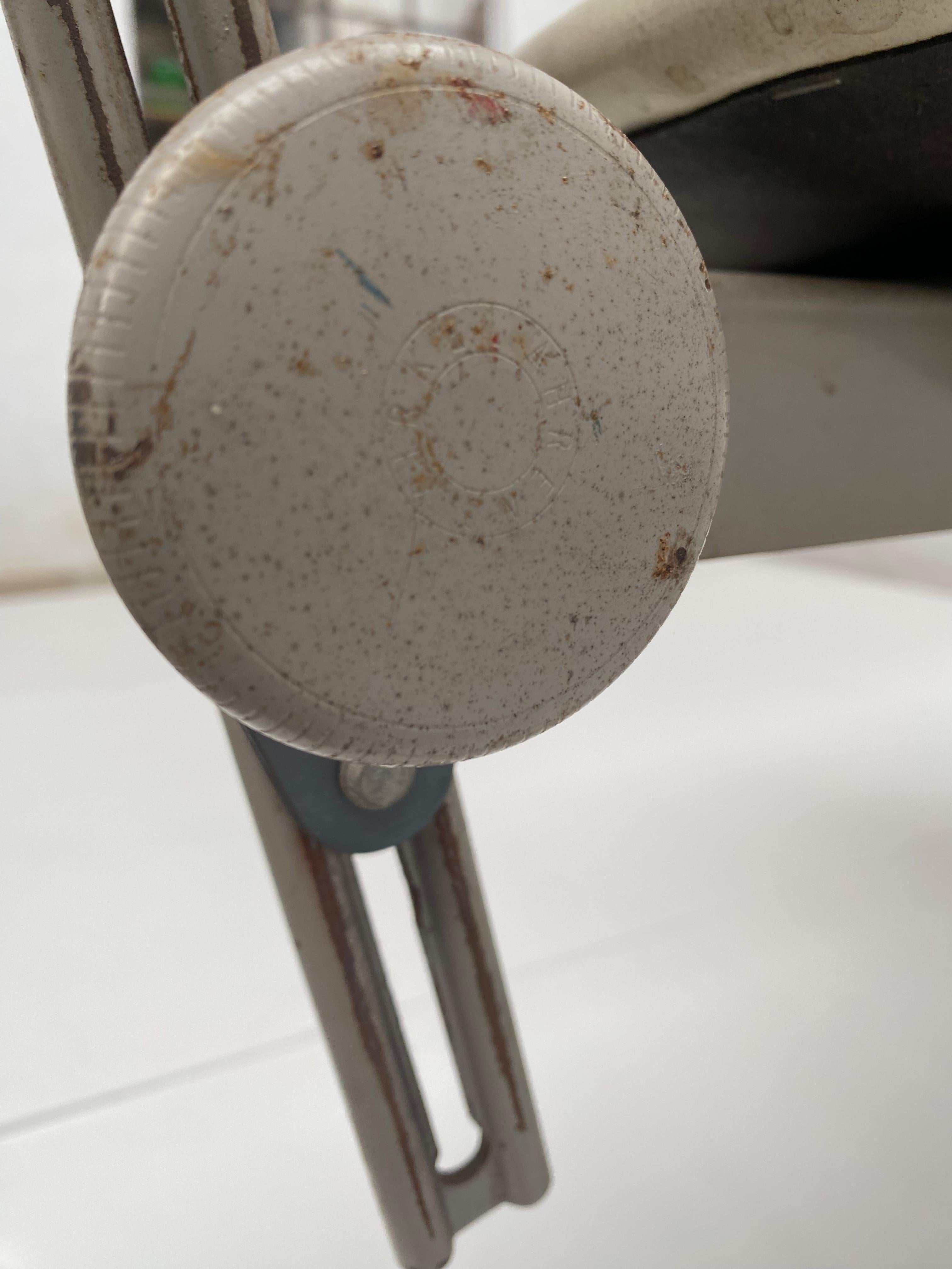 Dutch 1950's Industrial Drafting Table with Working Stool by Friso Kramer 9