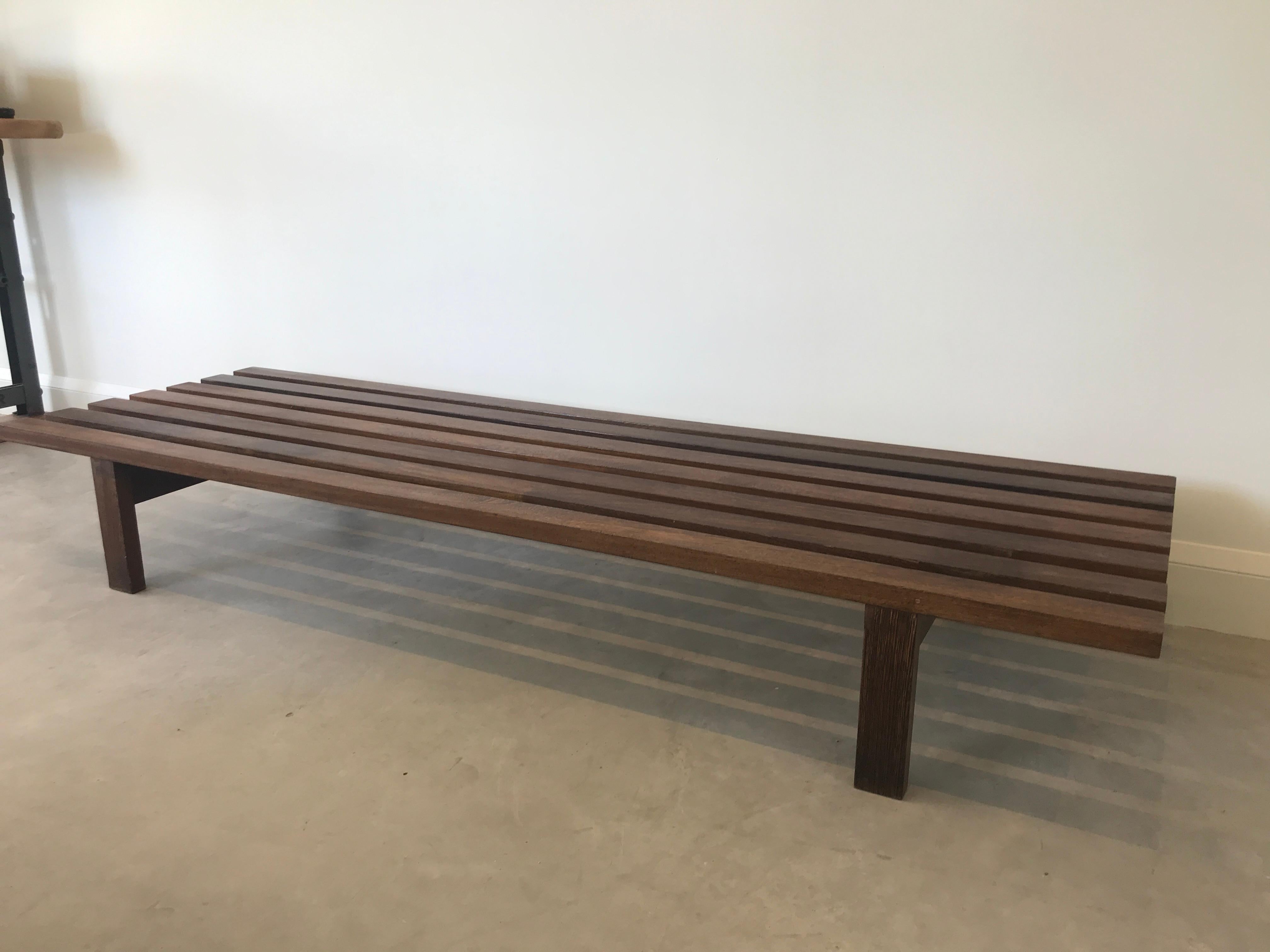 20th Century Dutch 1960 Slat Bench Designed by Martin Visser for Stedelijk Museum Amsterdam
