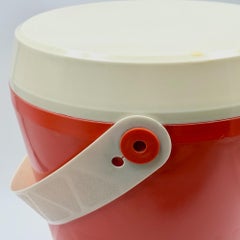 Dutch 1970s Plastic Storage Stool by Flair in Orange