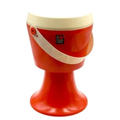 Dutch 1970s Plastic Storage Stool by Flair in Orange