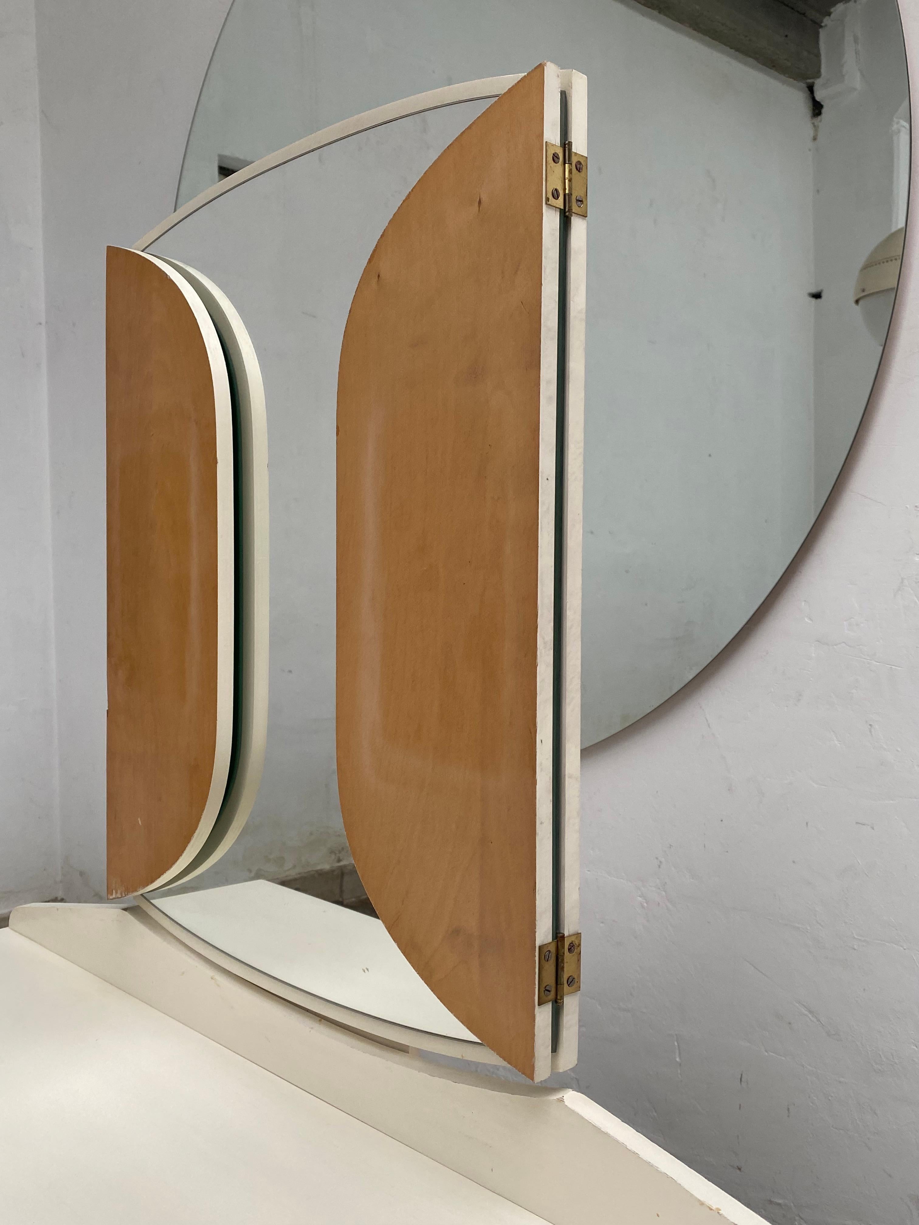 Cool Dutch 1970's Space Age Vanity Dressing Table & Matching Wallmounted Mirror  For Sale 5