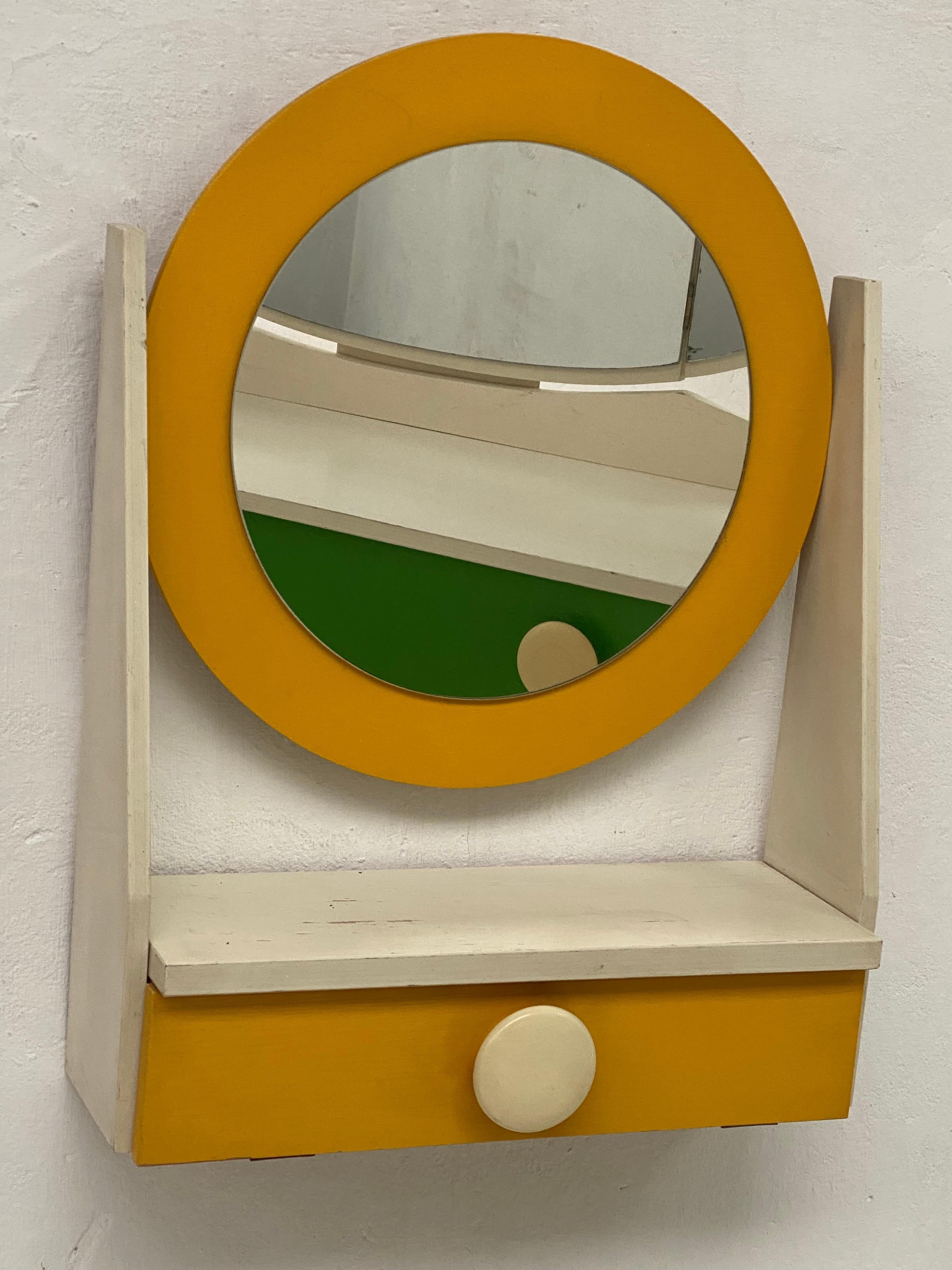 Cool Dutch 1970's Space Age Vanity Dressing Table & Matching Wallmounted Mirror  For Sale 12
