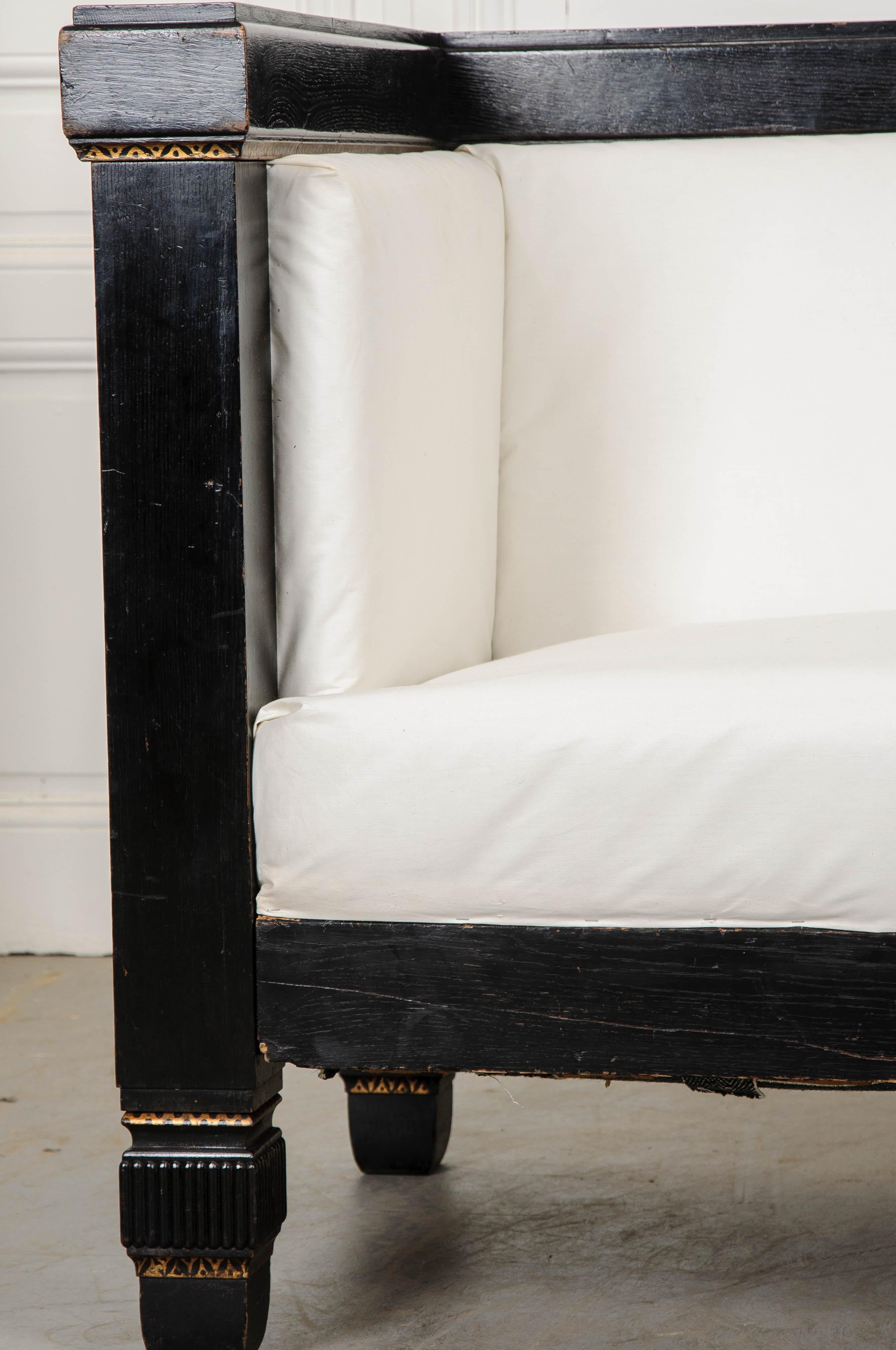 Dutch 19th Century Baroque-Style Box Sofa In Good Condition In Baton Rouge, LA
