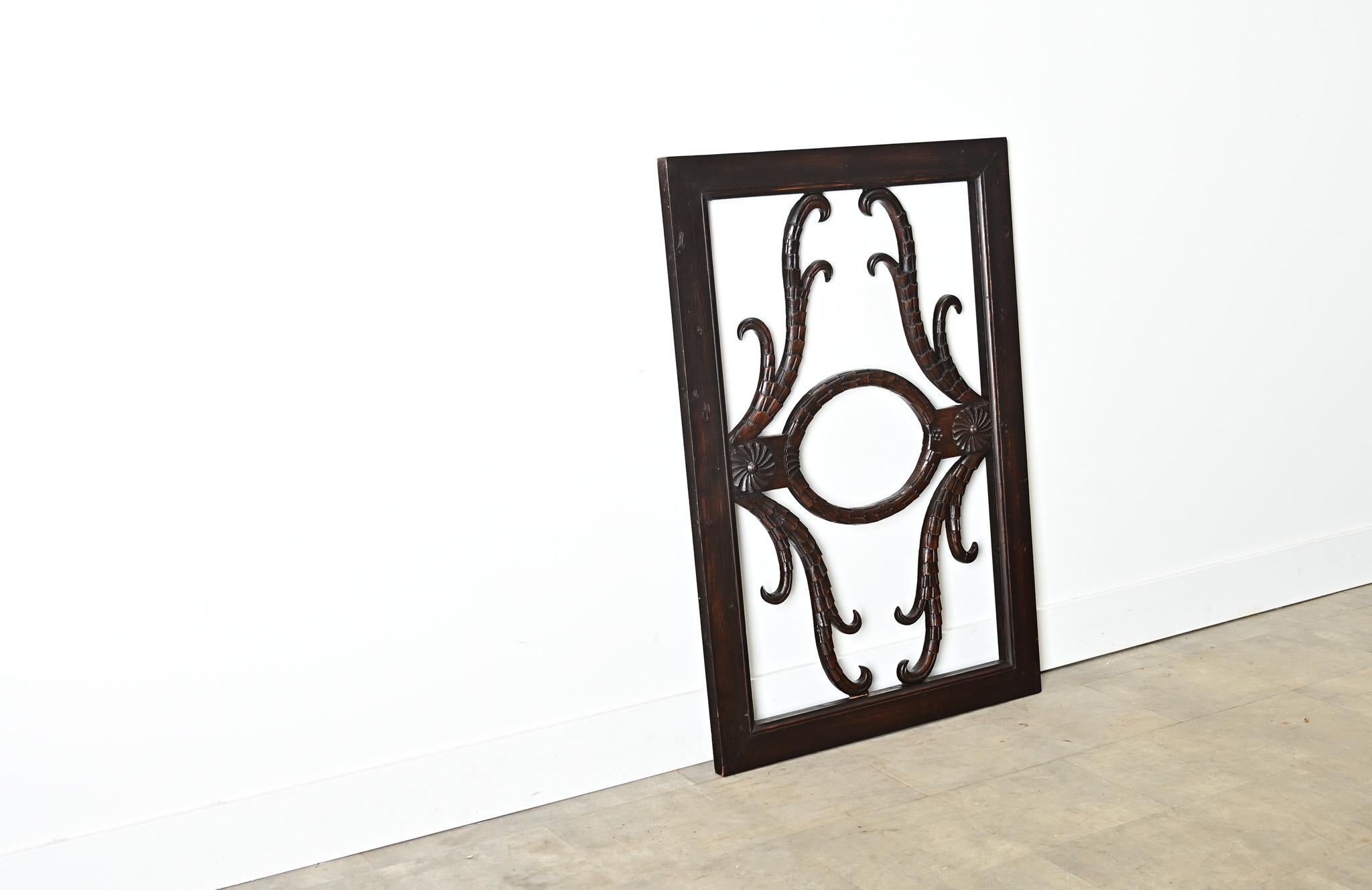 Dutch 19th Century Carved Mahogany Transom For Sale 4