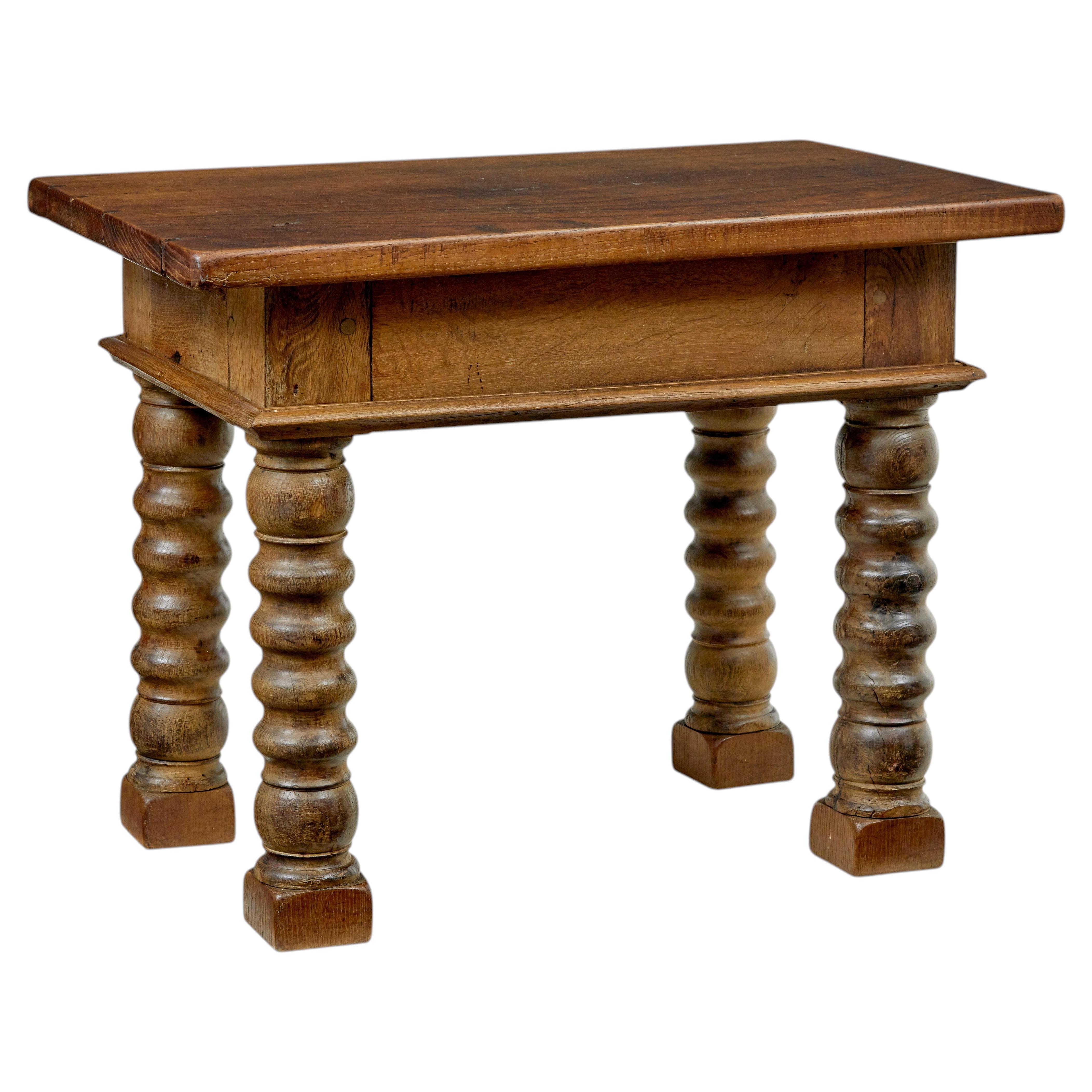Dutch 19th century carved oak side table