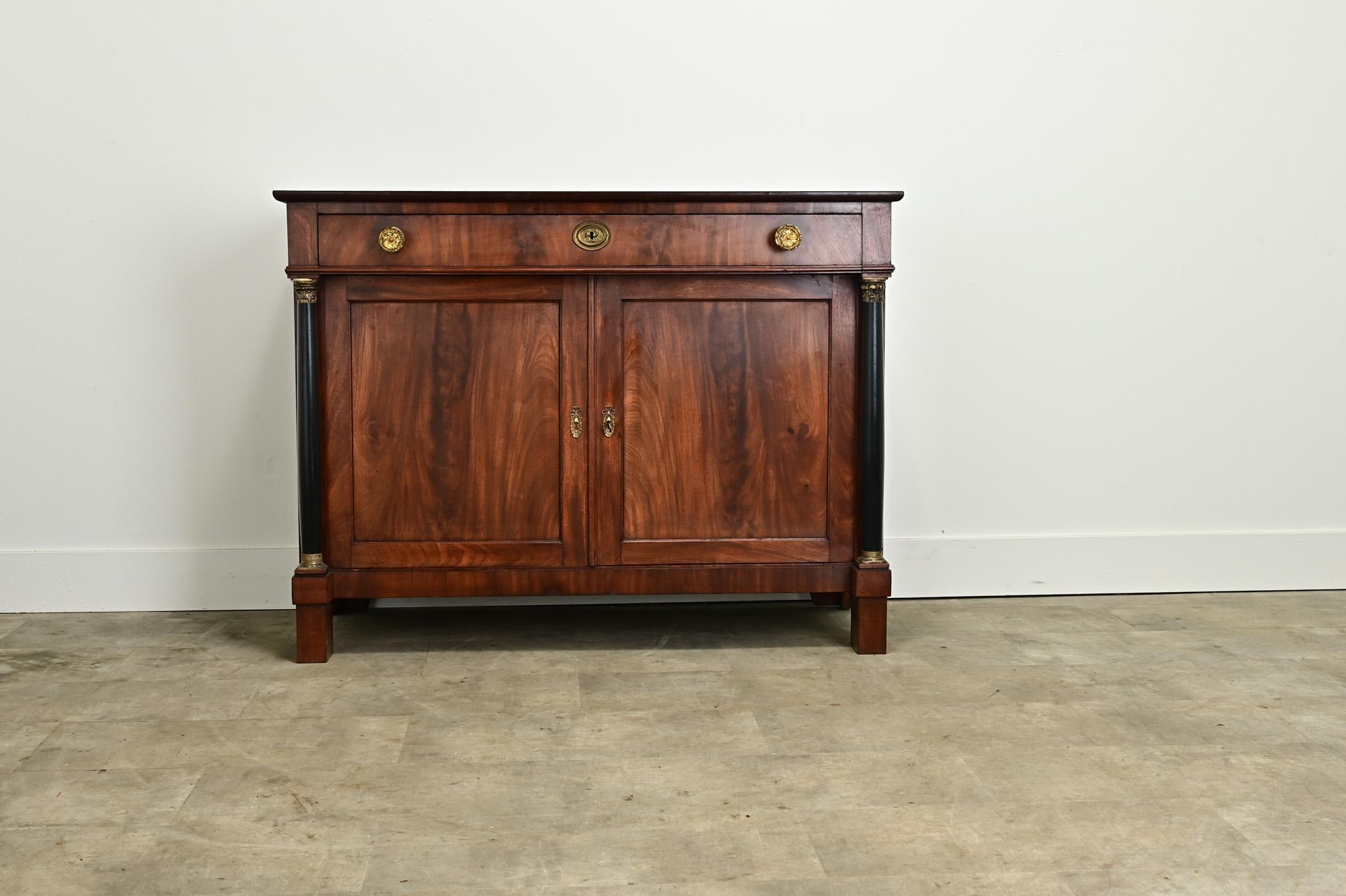Hand-Carved Dutch 19th Century Empire Buffet