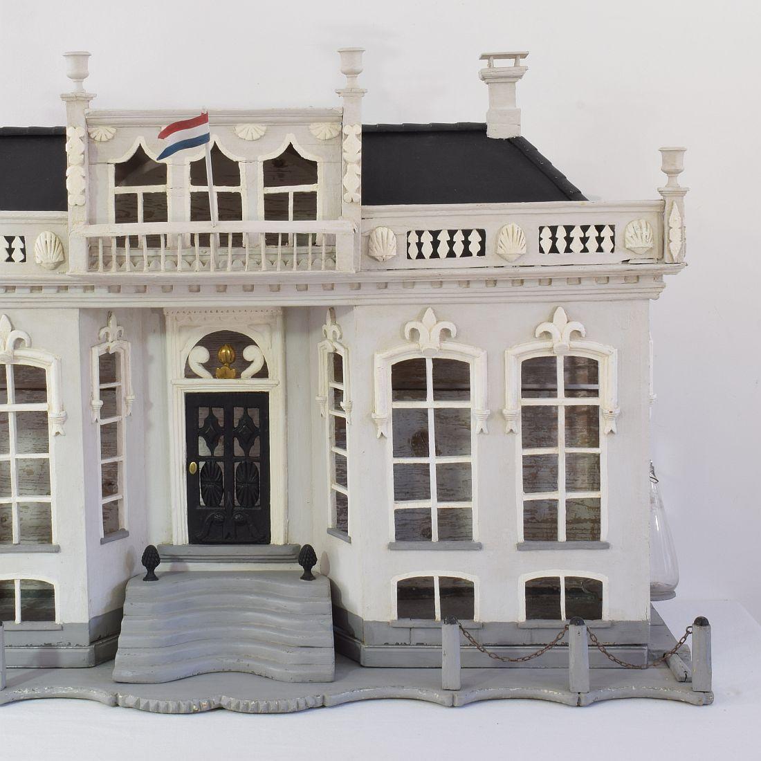 Dutch 19th Century Folk Art Architectural Miniature Mansion Pigeon / Birdcage For Sale 5