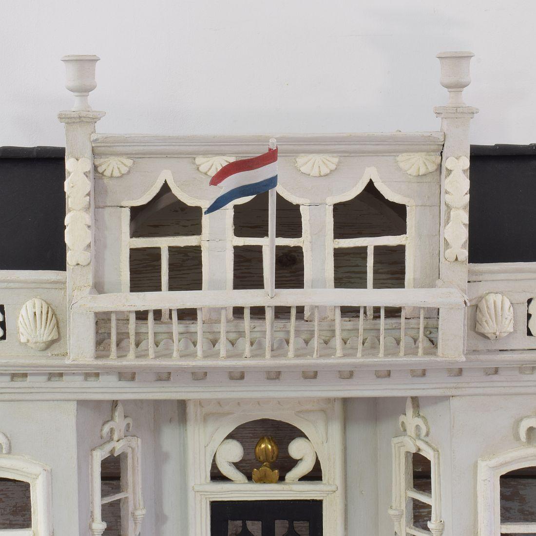 Art populaire hollandais du 19ème siècle Miniature architecturale manoir Pigeon / cage à oiseaux en vente 4