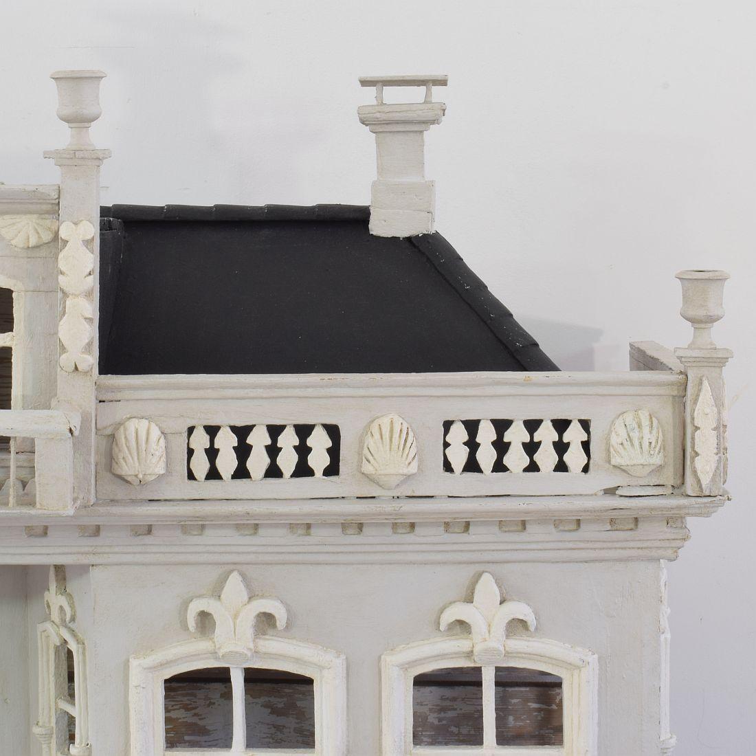 Art populaire hollandais du 19ème siècle Miniature architecturale manoir Pigeon / cage à oiseaux en vente 5