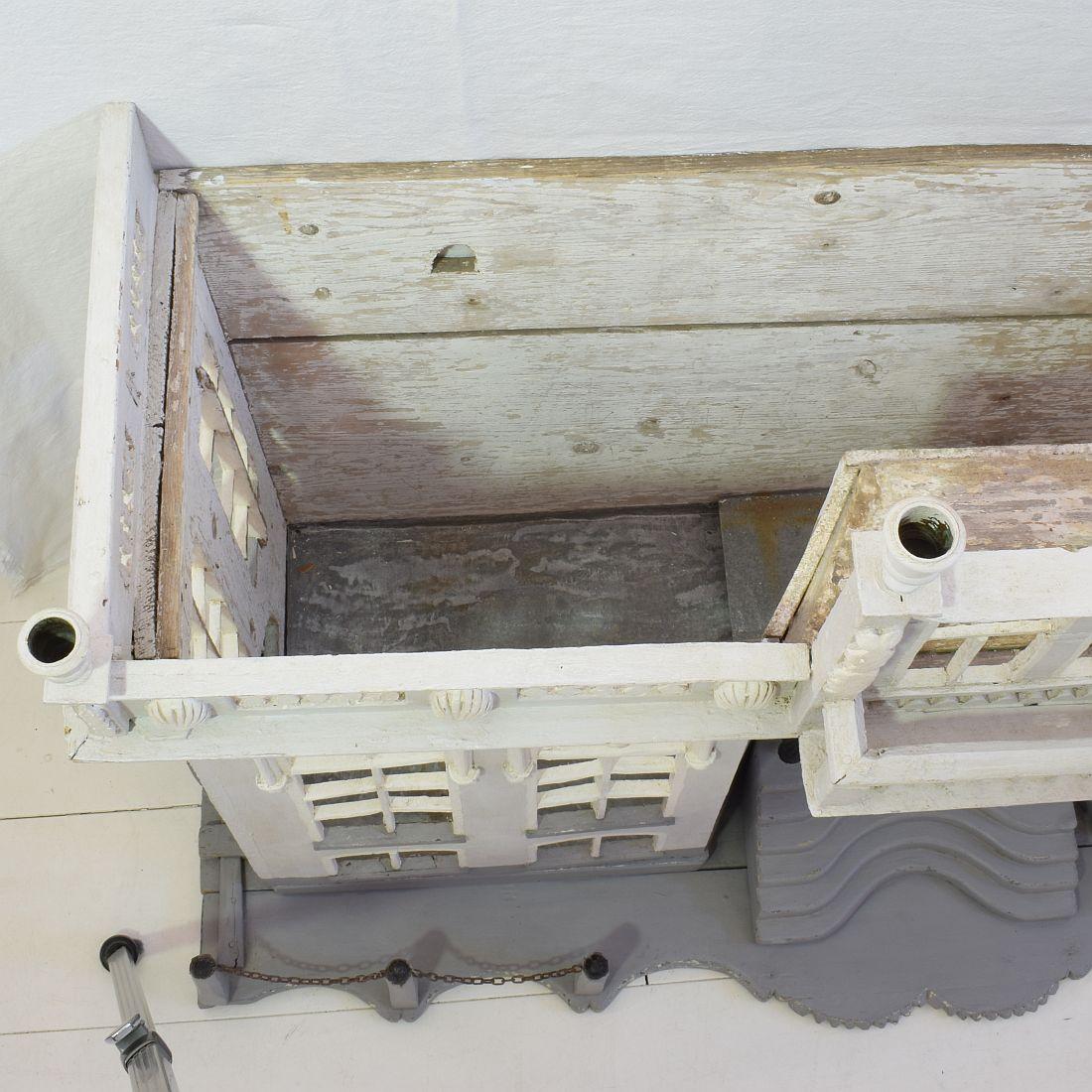 Art populaire hollandais du 19ème siècle Miniature architecturale manoir Pigeon / cage à oiseaux en vente 10
