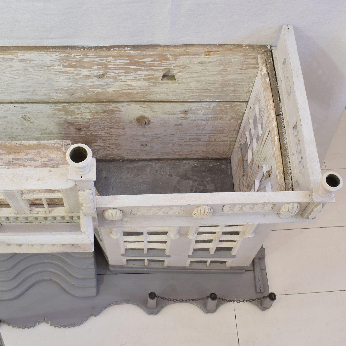 Art populaire hollandais du 19ème siècle Miniature architecturale manoir Pigeon / cage à oiseaux en vente 11