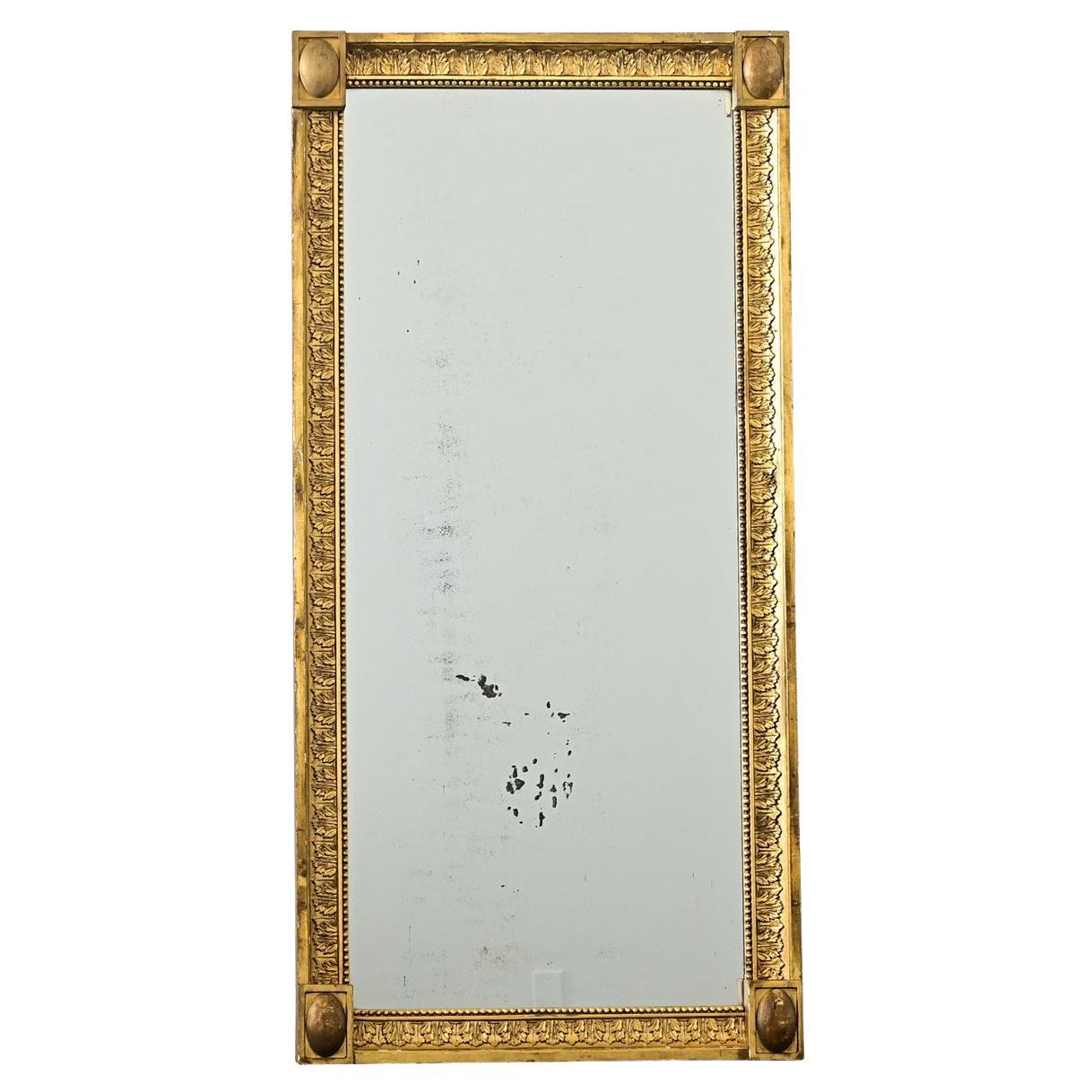 Dutch 19th Century Gilt Symmetrical Mirror For Sale