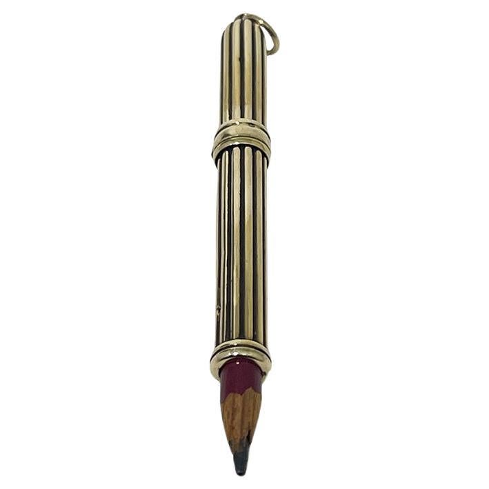 Dutch 19th Century gold sliding pencil For Sale