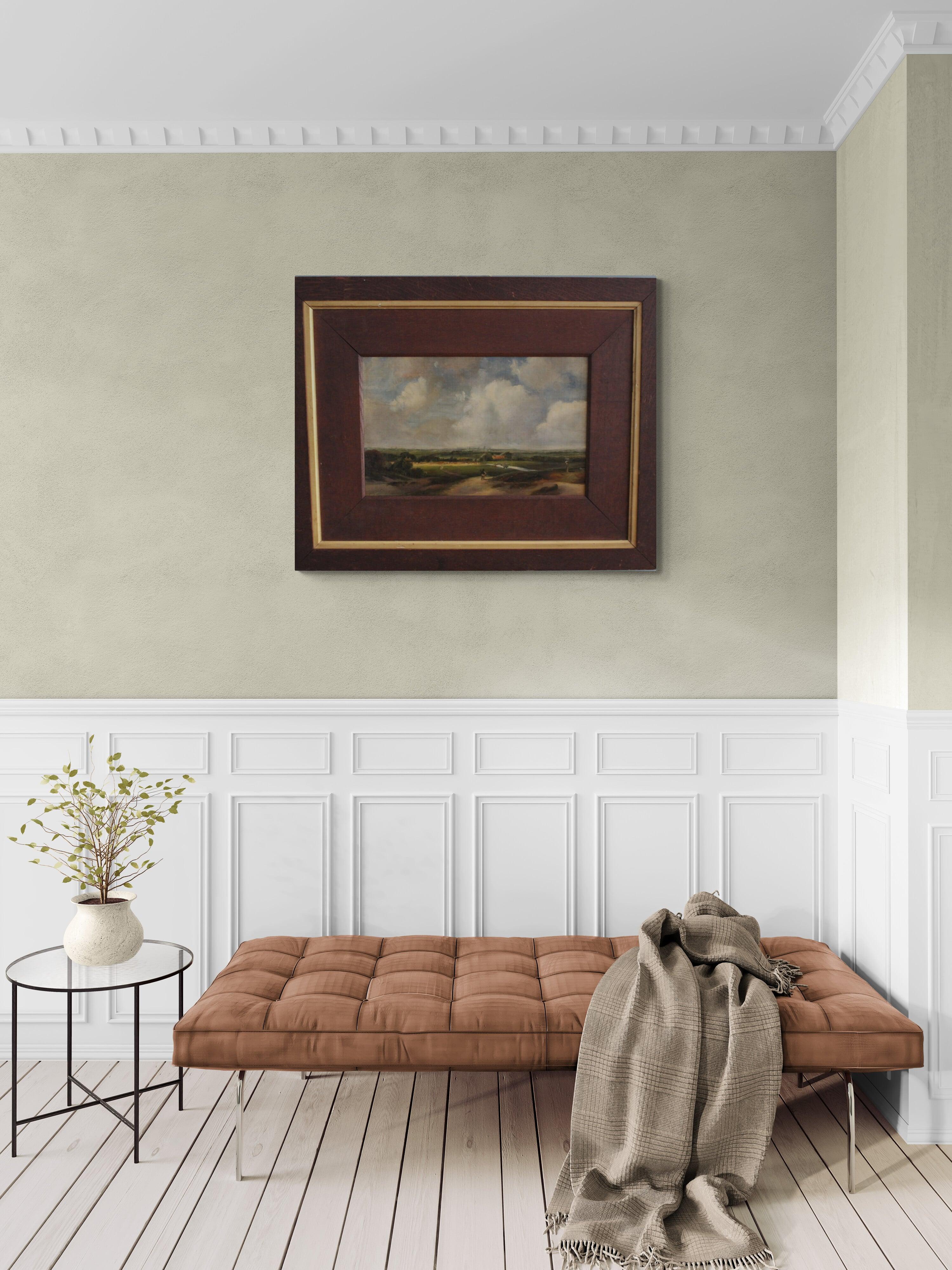 Dutch 19th century Landscape Painting In Good Condition For Sale In Seaford, GB