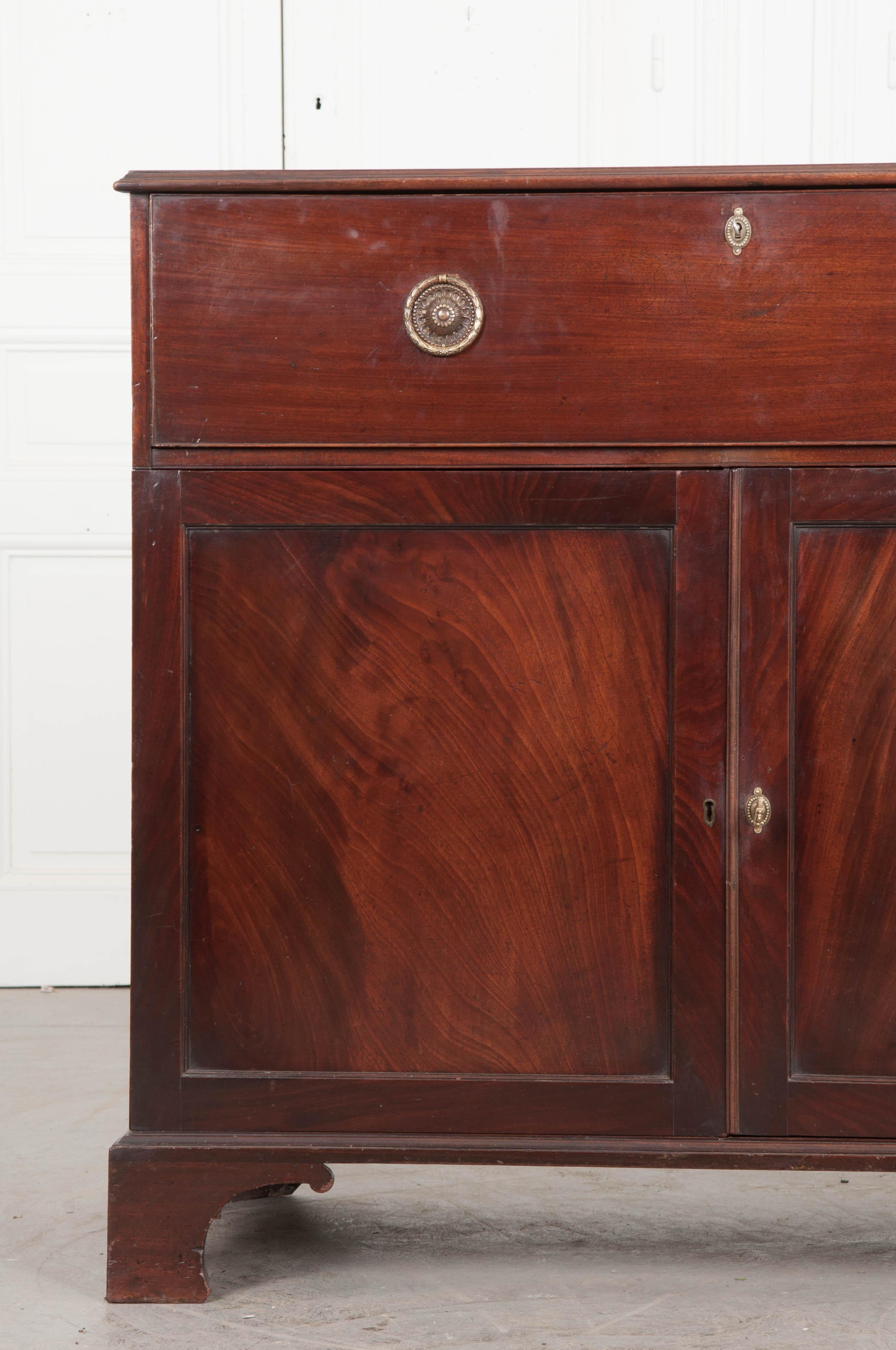 Dutch 19th Century Mahogany Drop-Front Desk/Linen Press 3