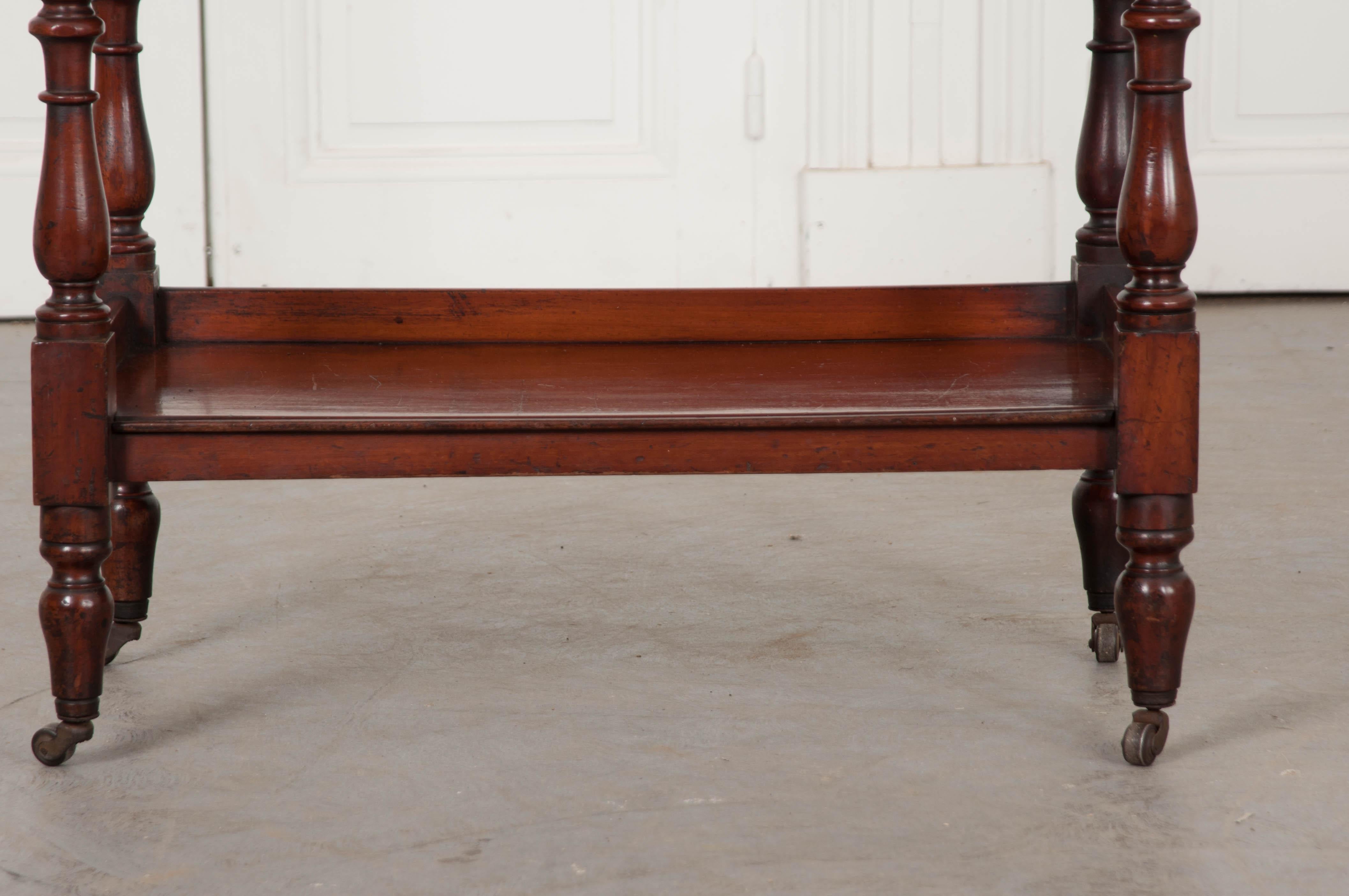 Georgian Dutch 19th Century Mahogany Tea Trolley