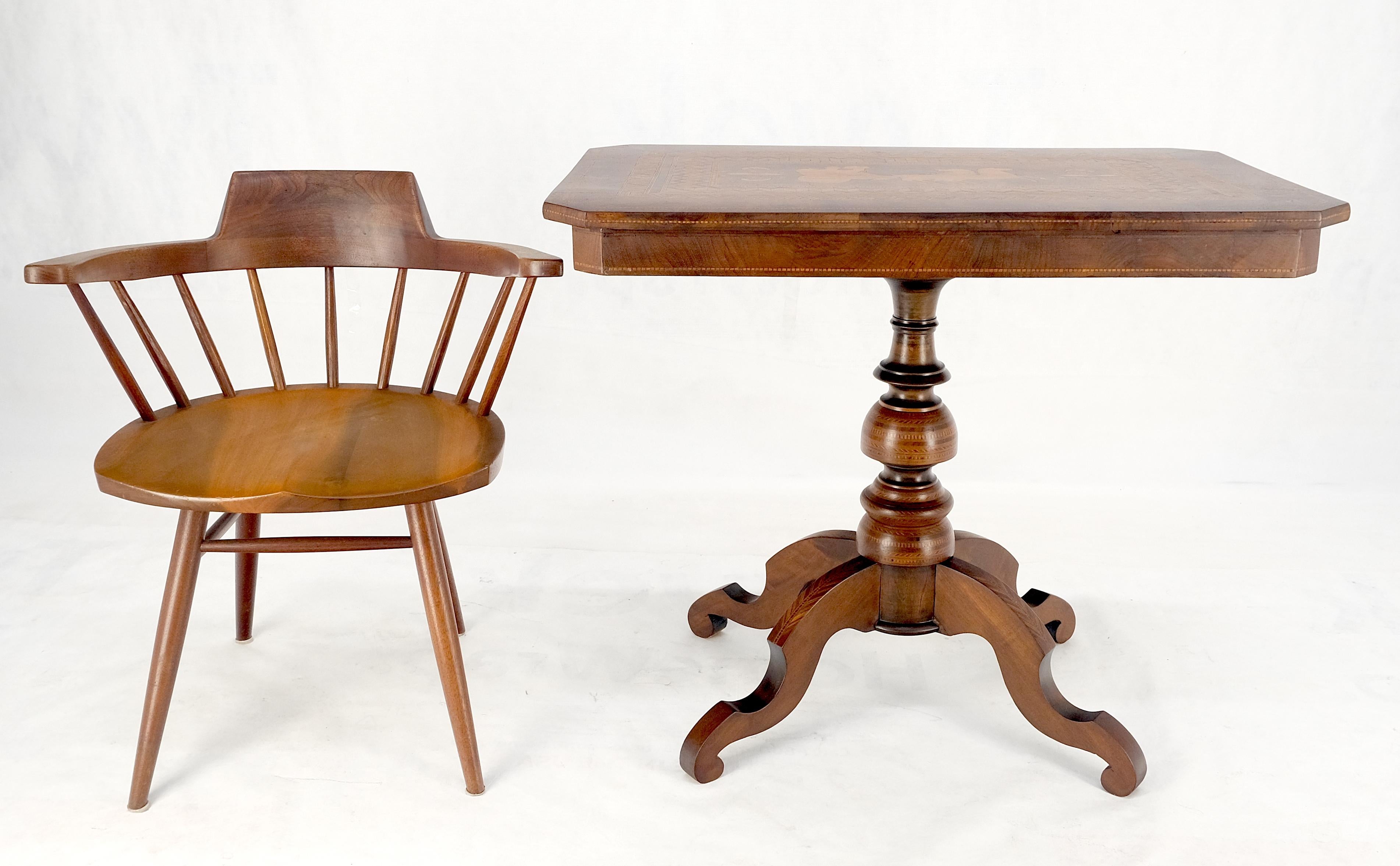 Table d'appoint hollandaise du 19ème siècle avec marqueterie sur le dessus, pour petit déjeuner Bon état - En vente à Rockaway, NJ