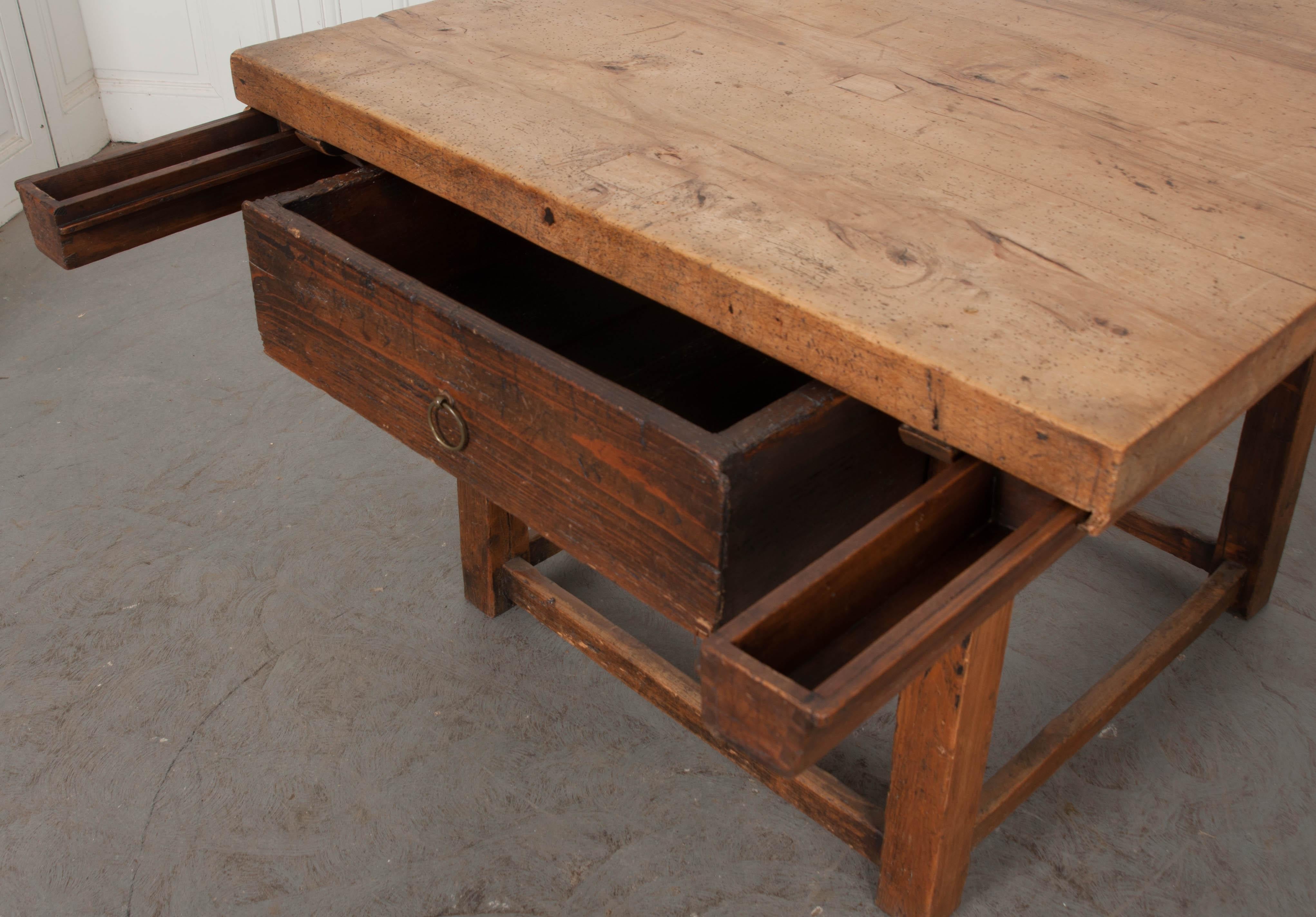 Dutch 19th Century Mixed Woods Paying Desk 4