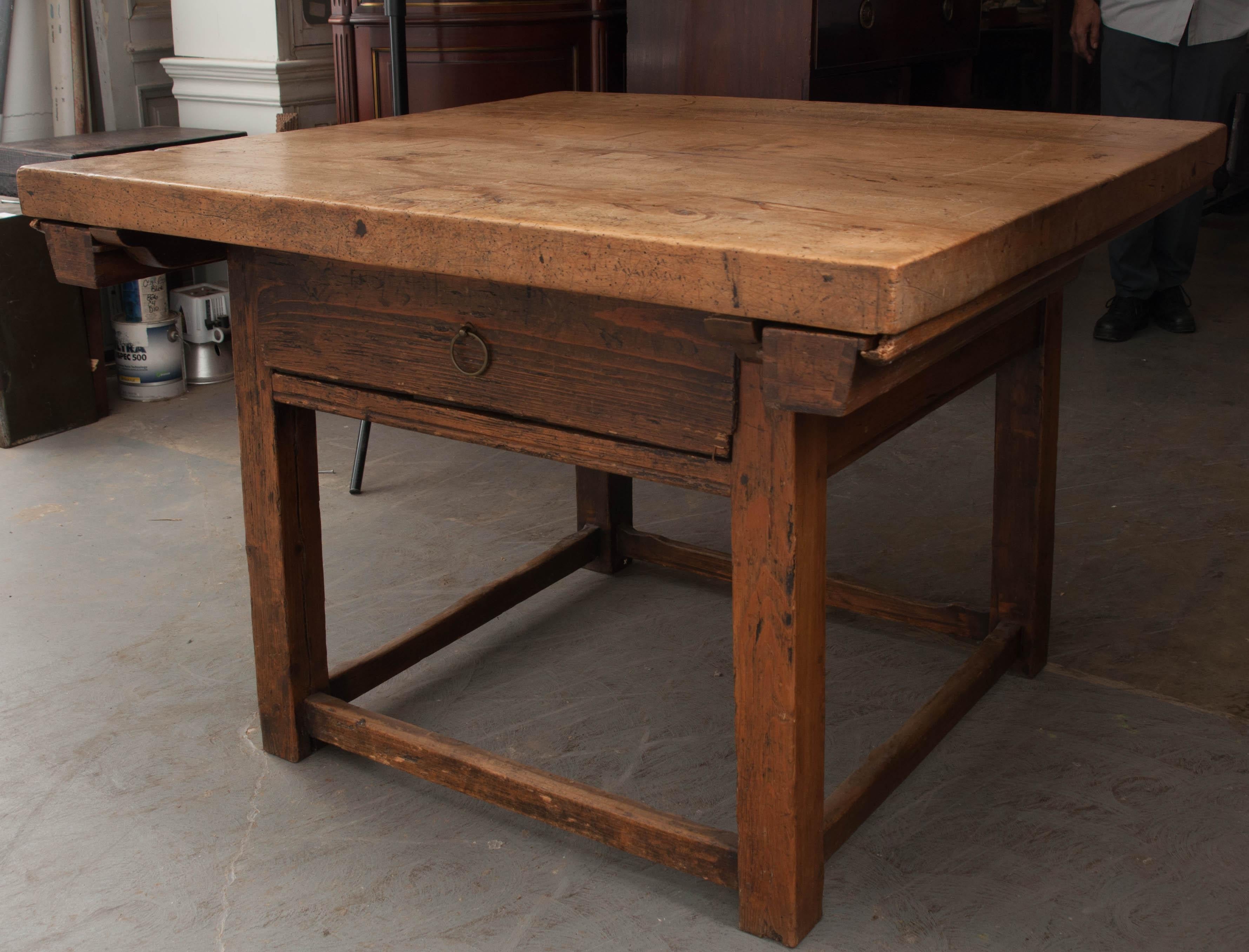 Dutch 19th Century Mixed Woods Paying Desk 6