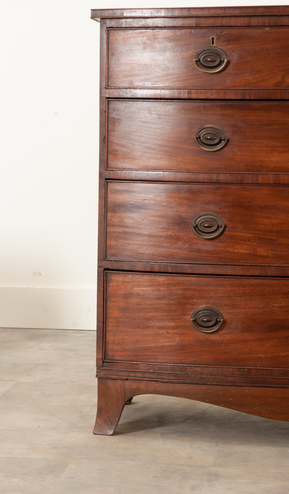 Cast Dutch 19th Century Oak Chest of Drawers