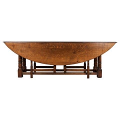 Dutch 19th Century Oak Gateleg Dining Table