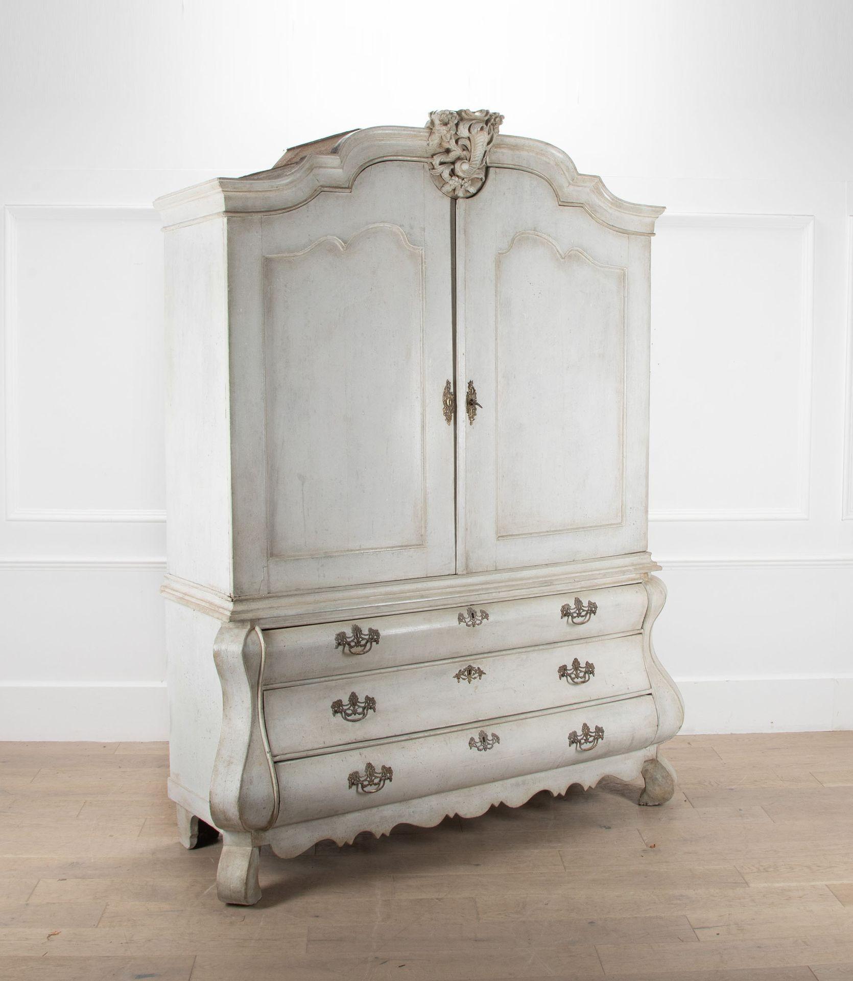 Dutch 19th Century Painted Linen Press 7